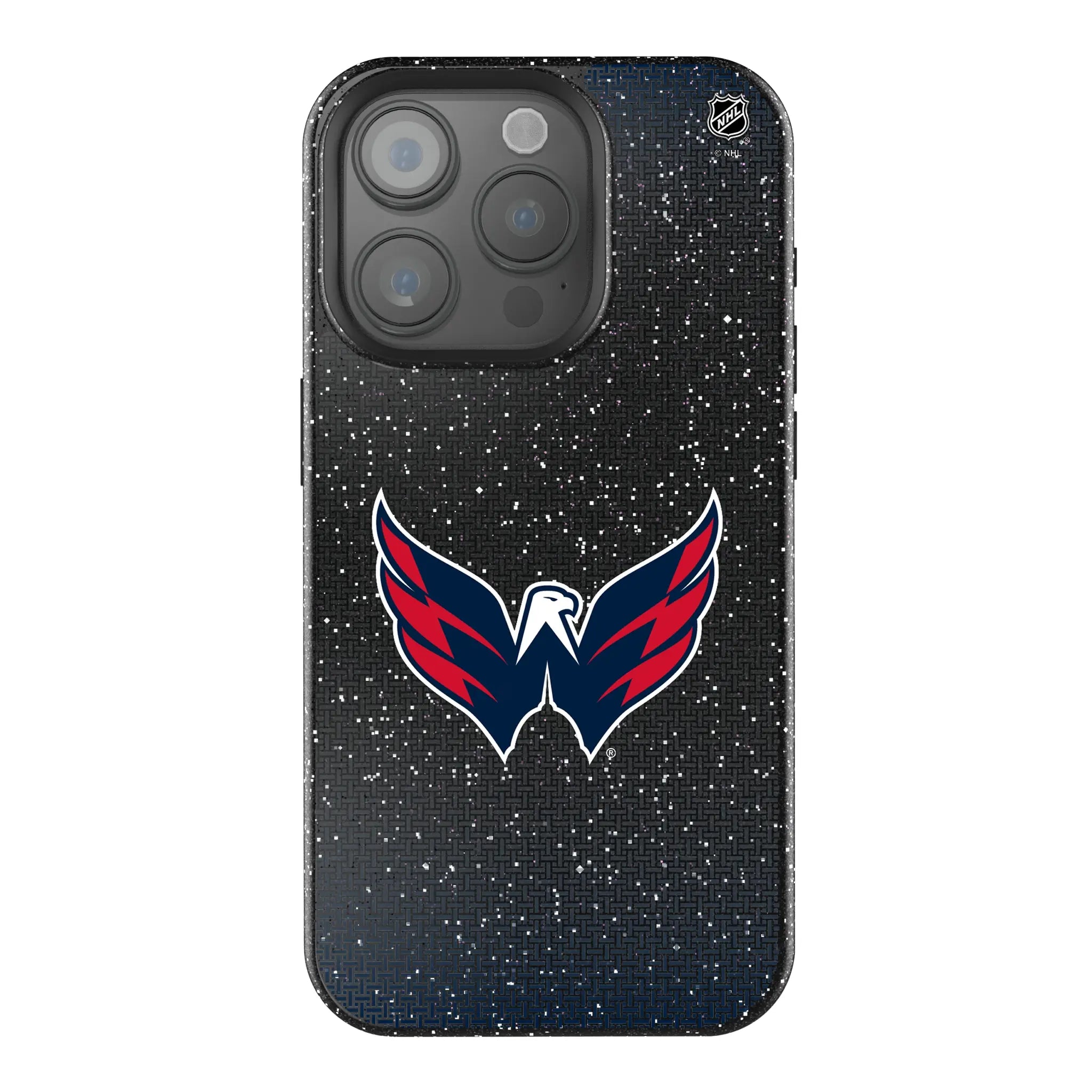 Washington Capitals Linen Bling Phone Case for Apple iPhone