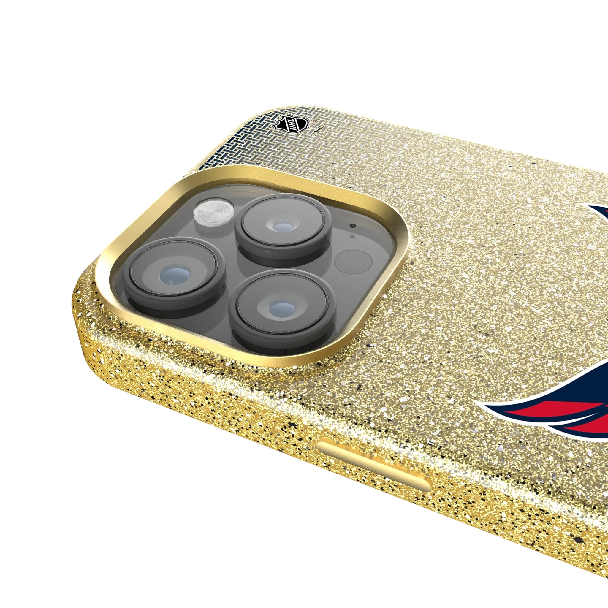 Washington Capitals Linen Bling Phone Case for Apple iPhone