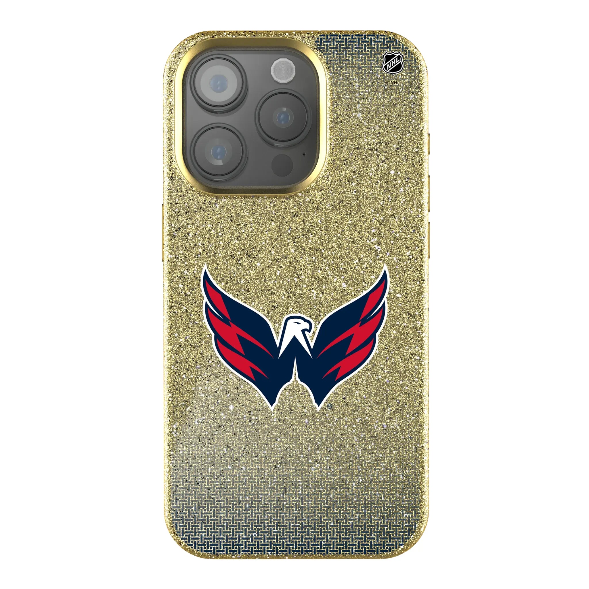 Washington Capitals Linen Bling Phone Case for Apple iPhone