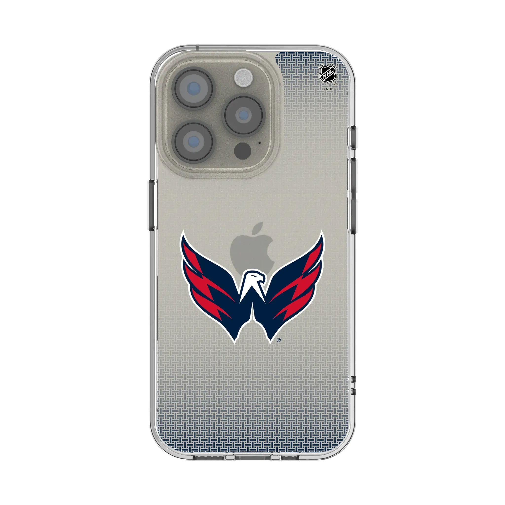 Washington Capitals Linen Clear Phone Case for Apple iPhone