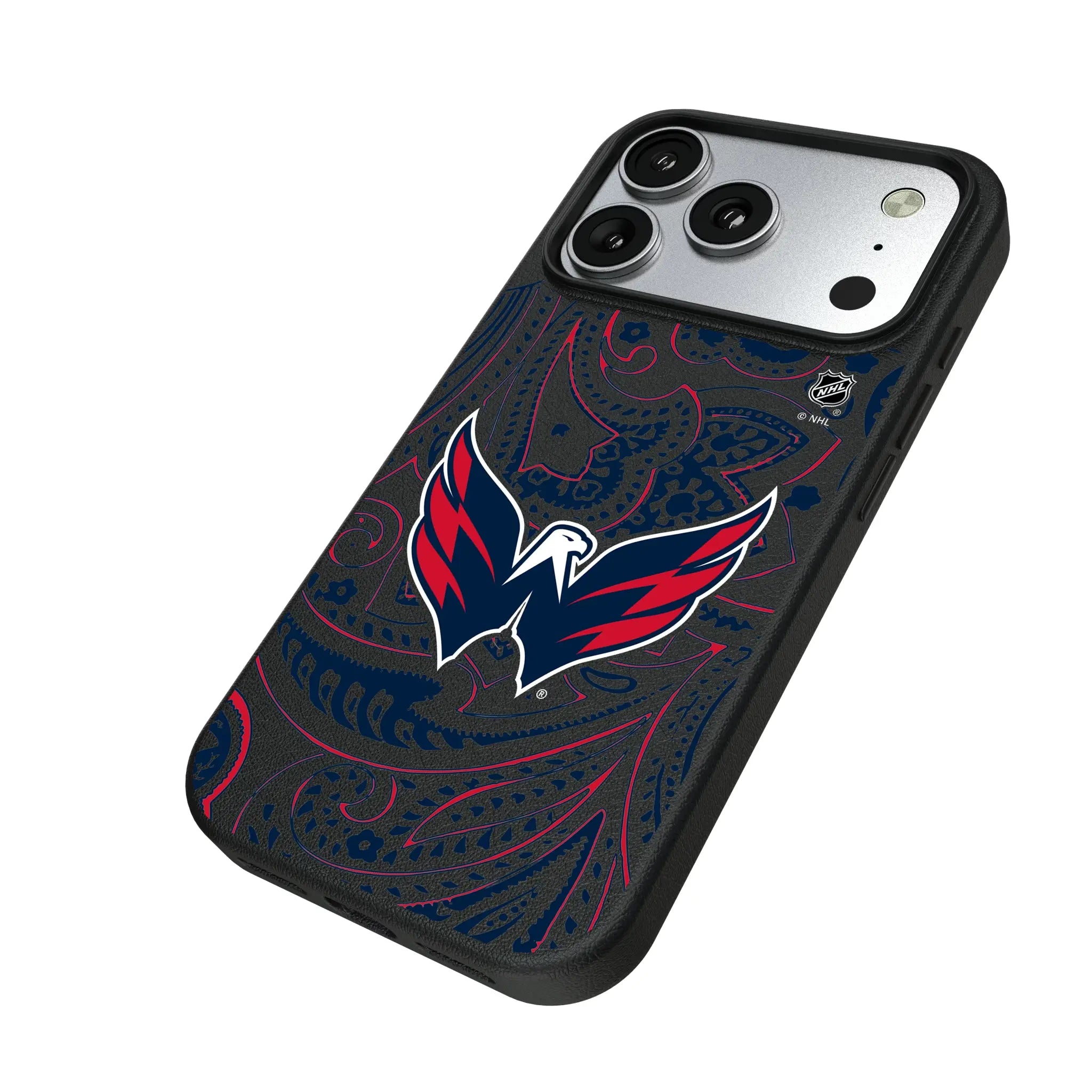 Washington Capitals Paisley MagSafe Compatible Phone Case for Apple iPhone