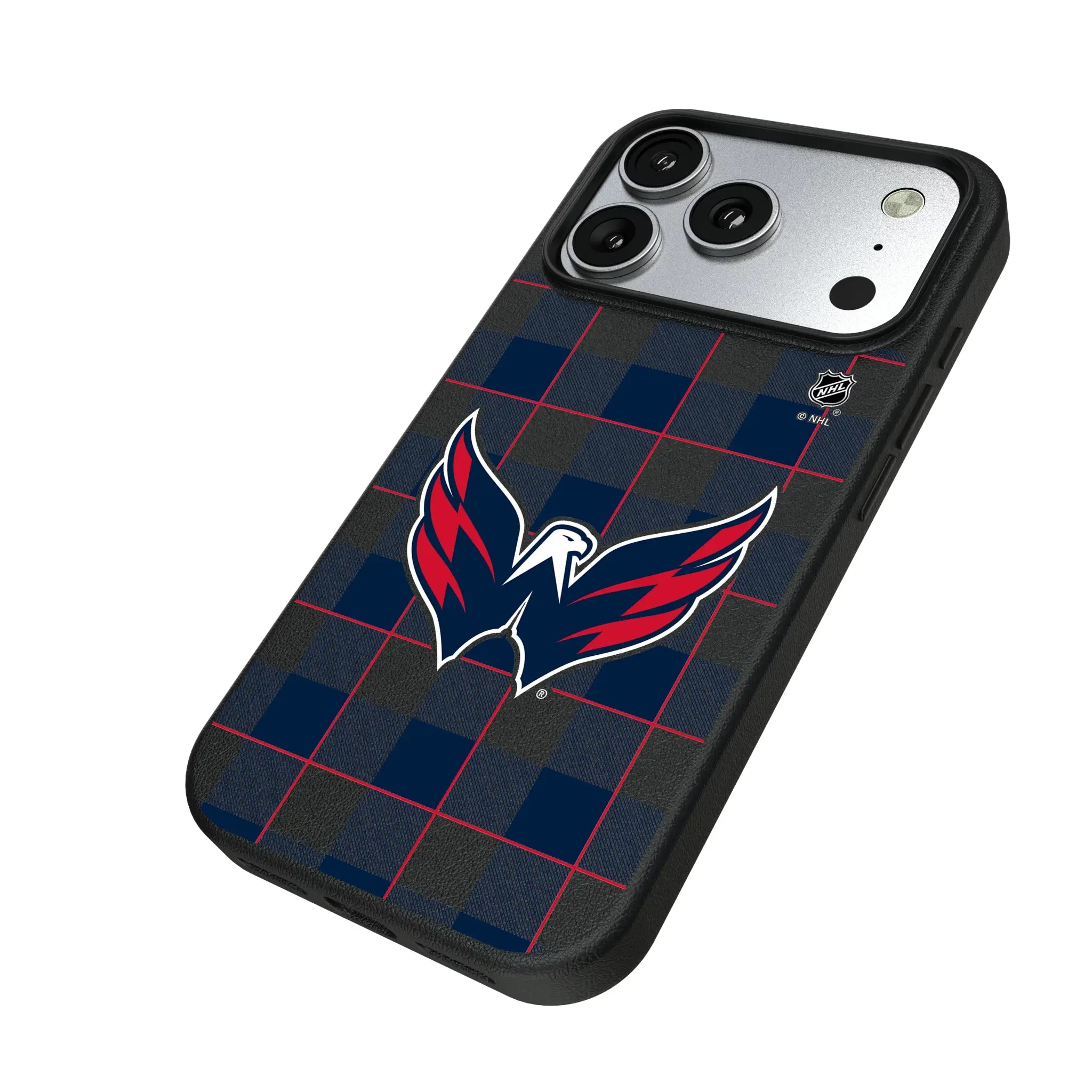 Washington Capitals Plaid MagSafe Compatible Phone Case for Apple iPhone