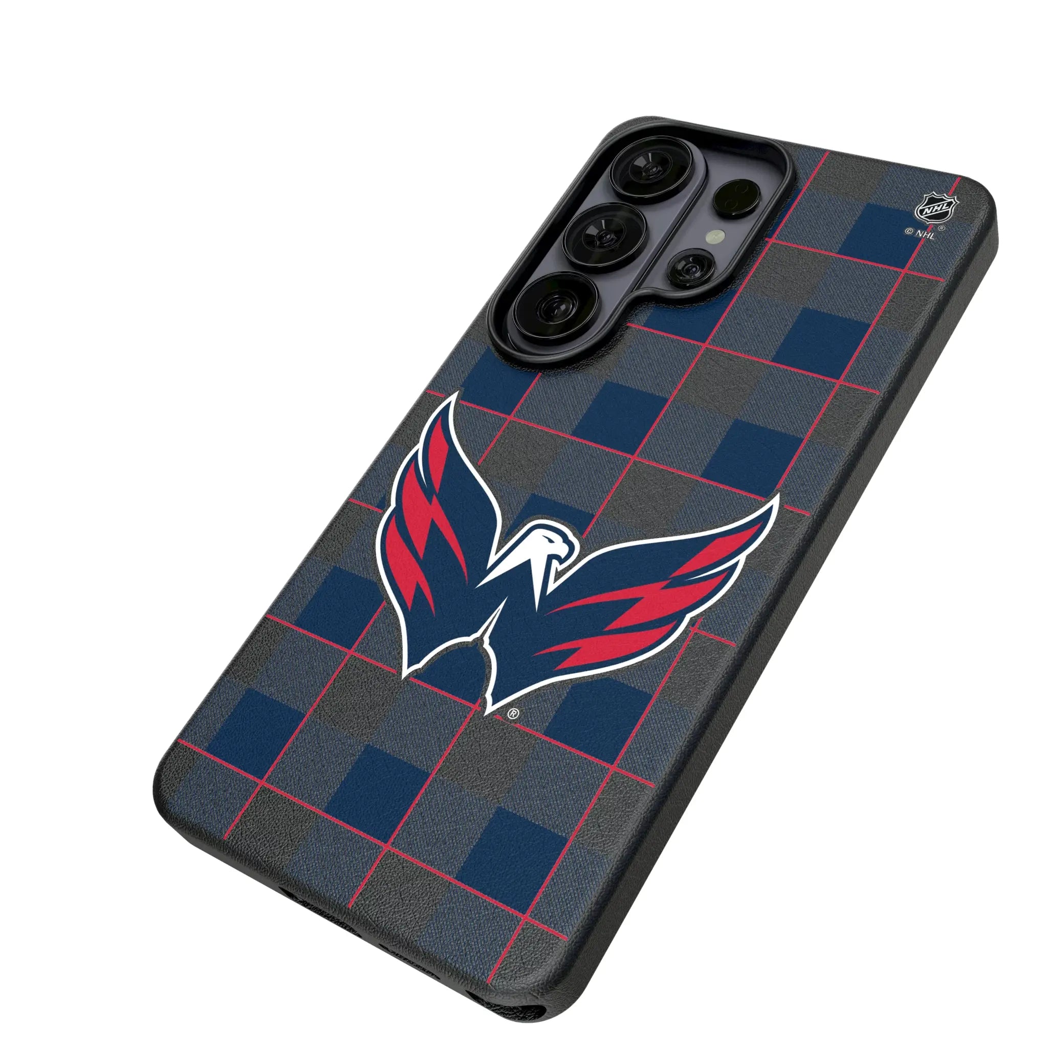 Washington Capitals Plaid MagSafe Compatible Phone Case for Samsung Galaxy