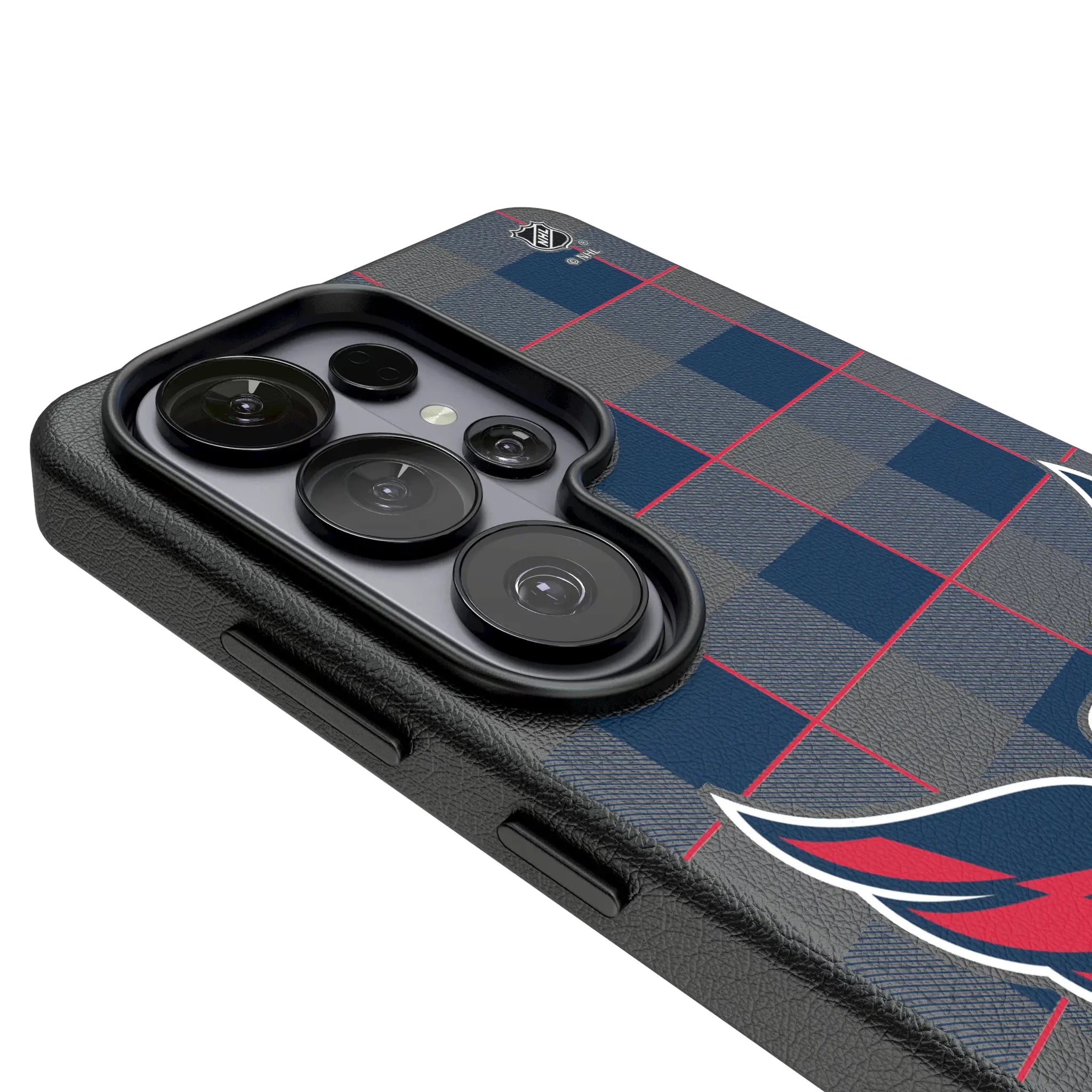 Washington Capitals Plaid MagSafe Compatible Phone Case for Samsung Galaxy