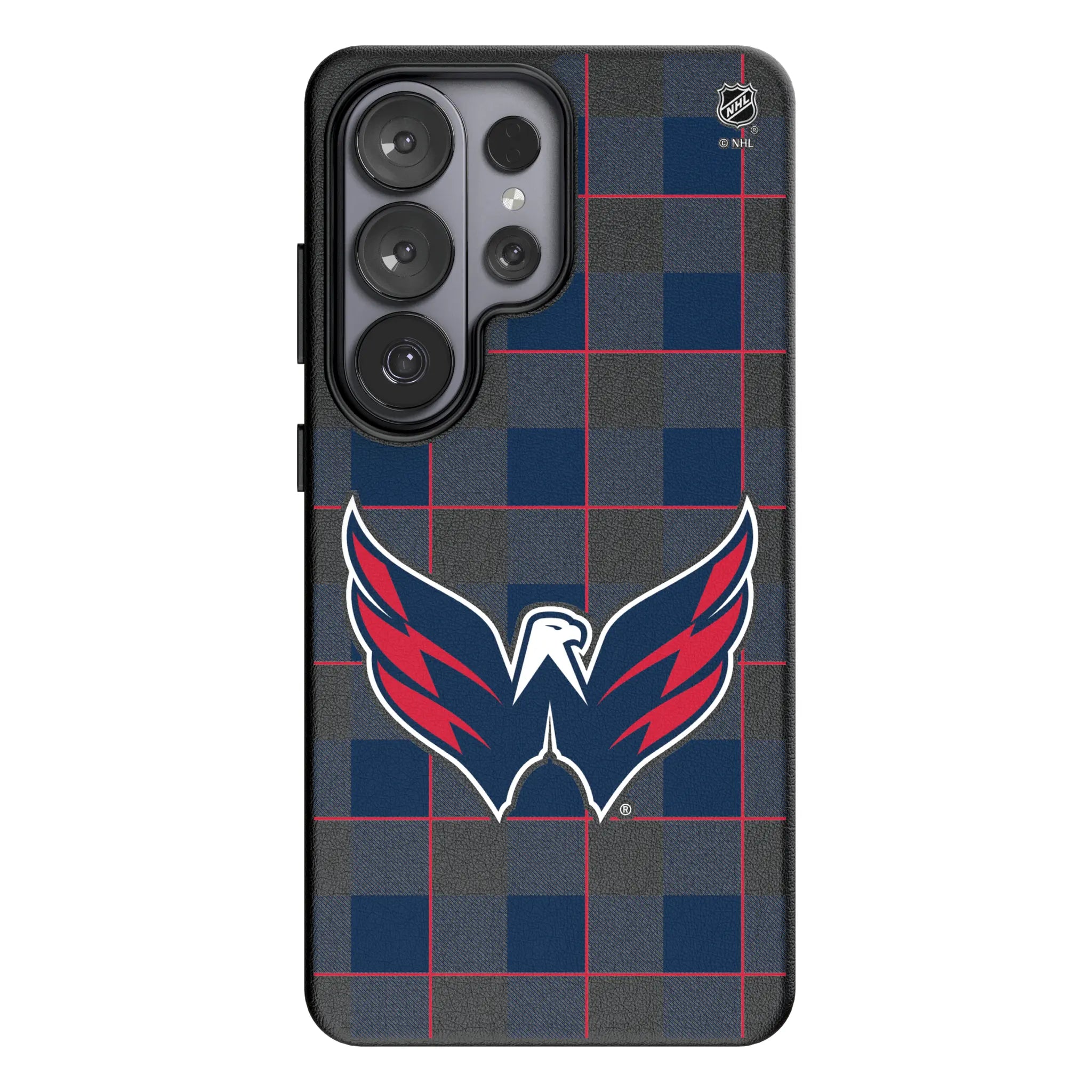 Washington Capitals Plaid MagSafe Compatible Phone Case for Samsung Galaxy