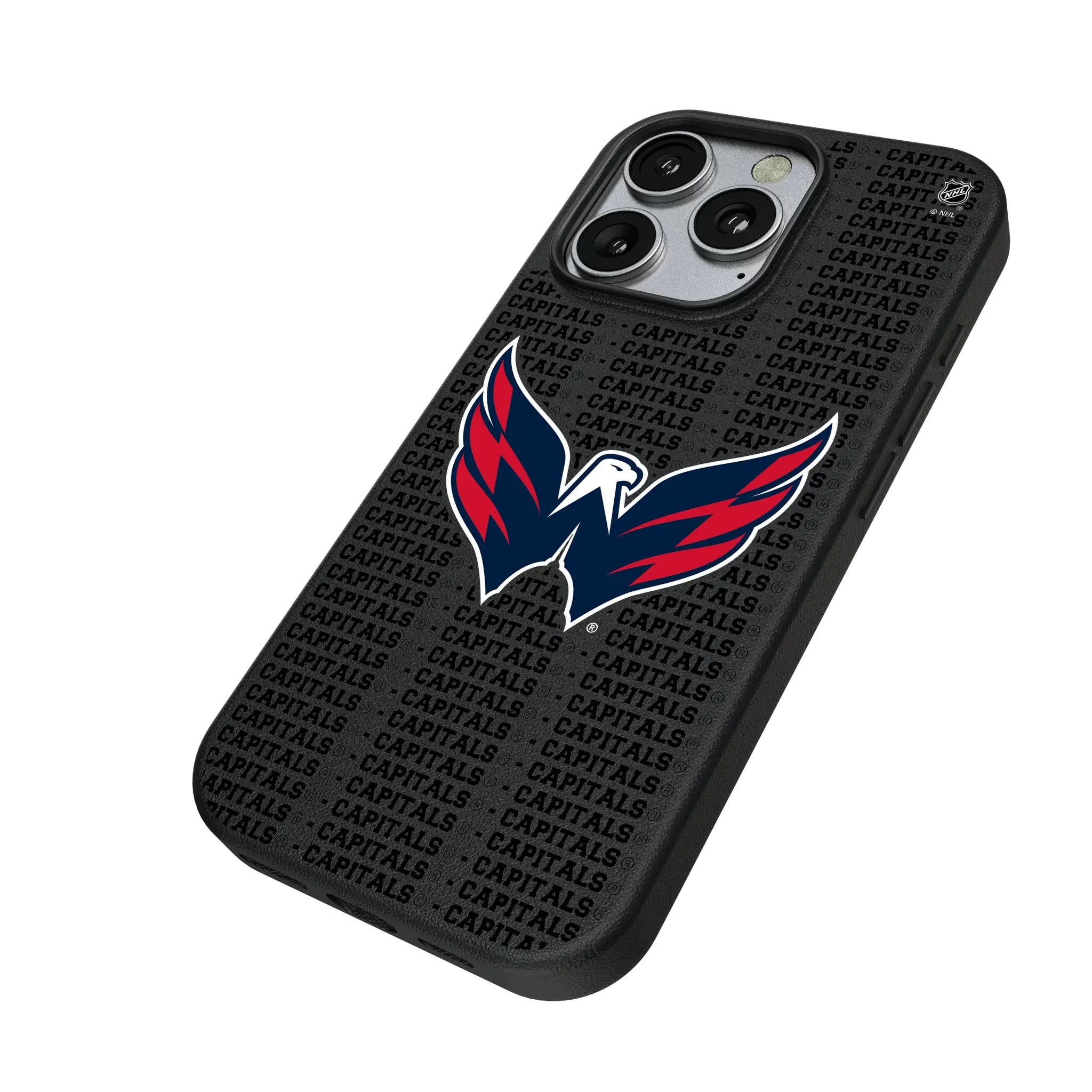 Washington Capitals Text Backdrop MagSafe Compatible Phone Case for Apple iPhone