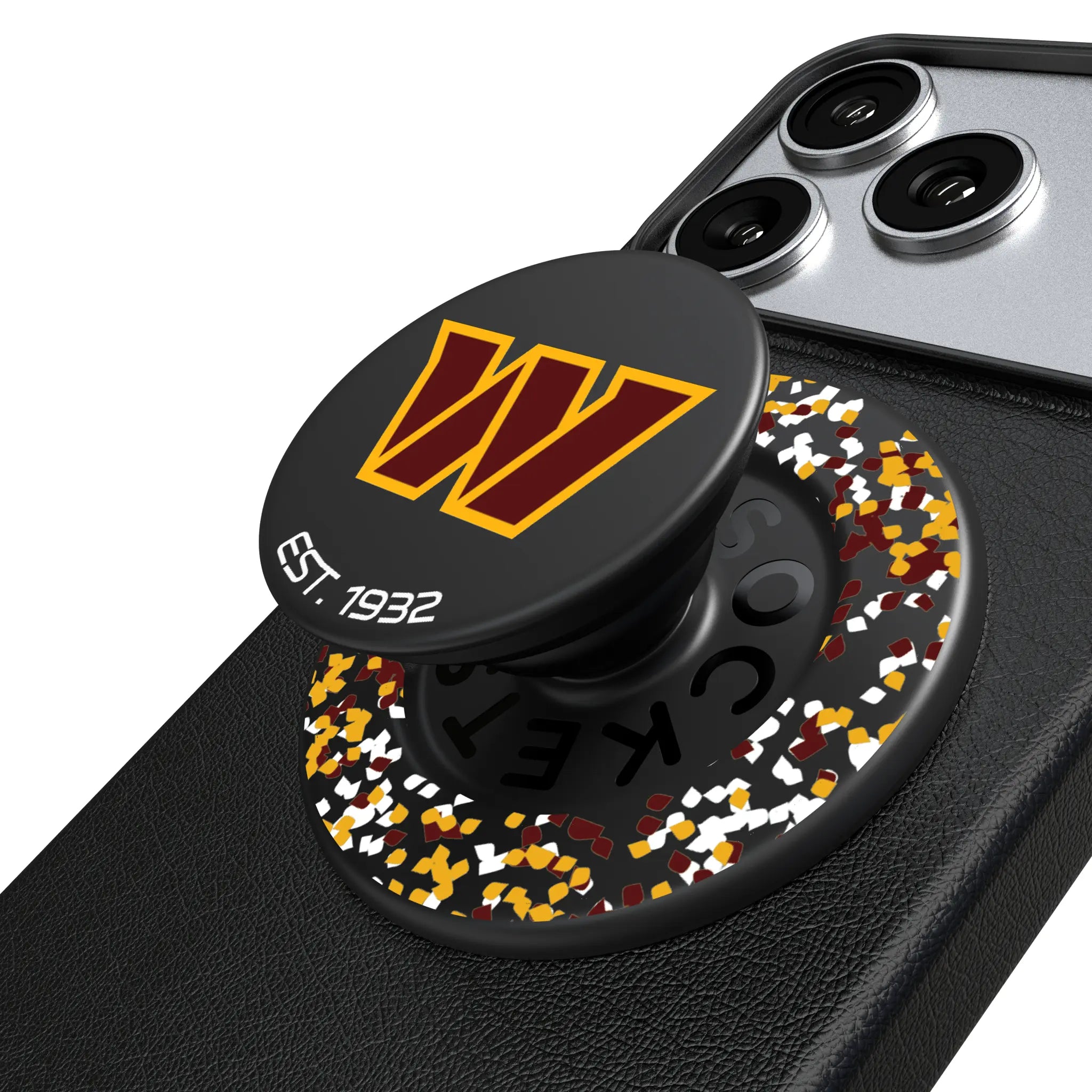 Washington Commanders Confetti PopSockets Magnetic Phone Grip and Stand