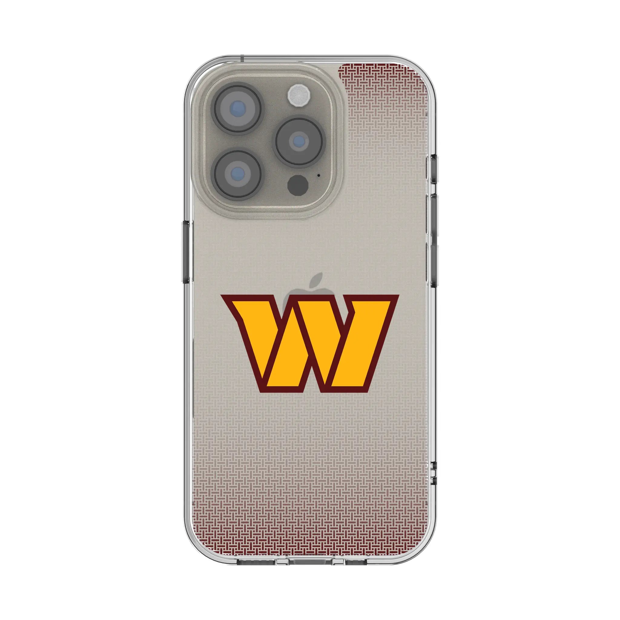 Washington Commanders Linen Clear Phone Case for Apple iPhone