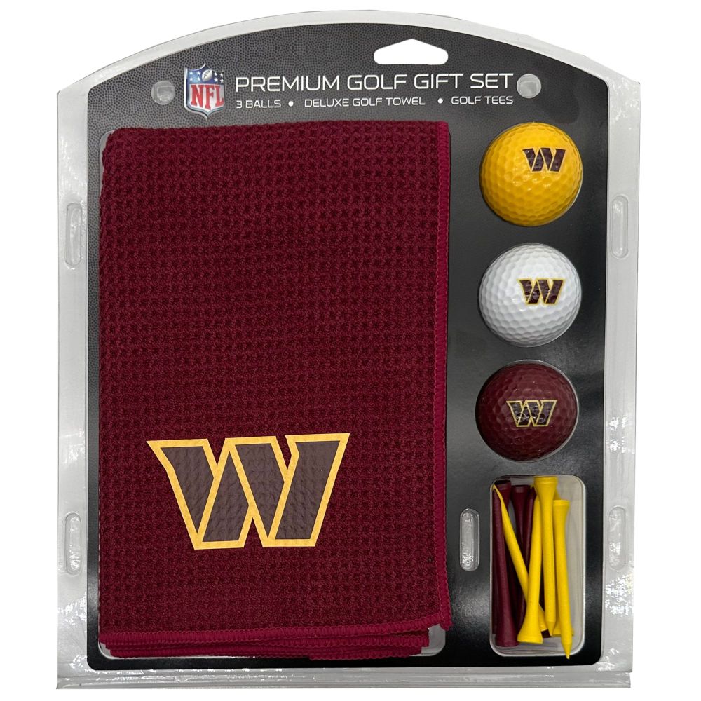 Washington Commanders Embroidered Golf Towel, 3 Golf Ball, And Golf Tee Set - Sports Gifts, Sports Memorabilia, Sports Collectibles, Fan Shop