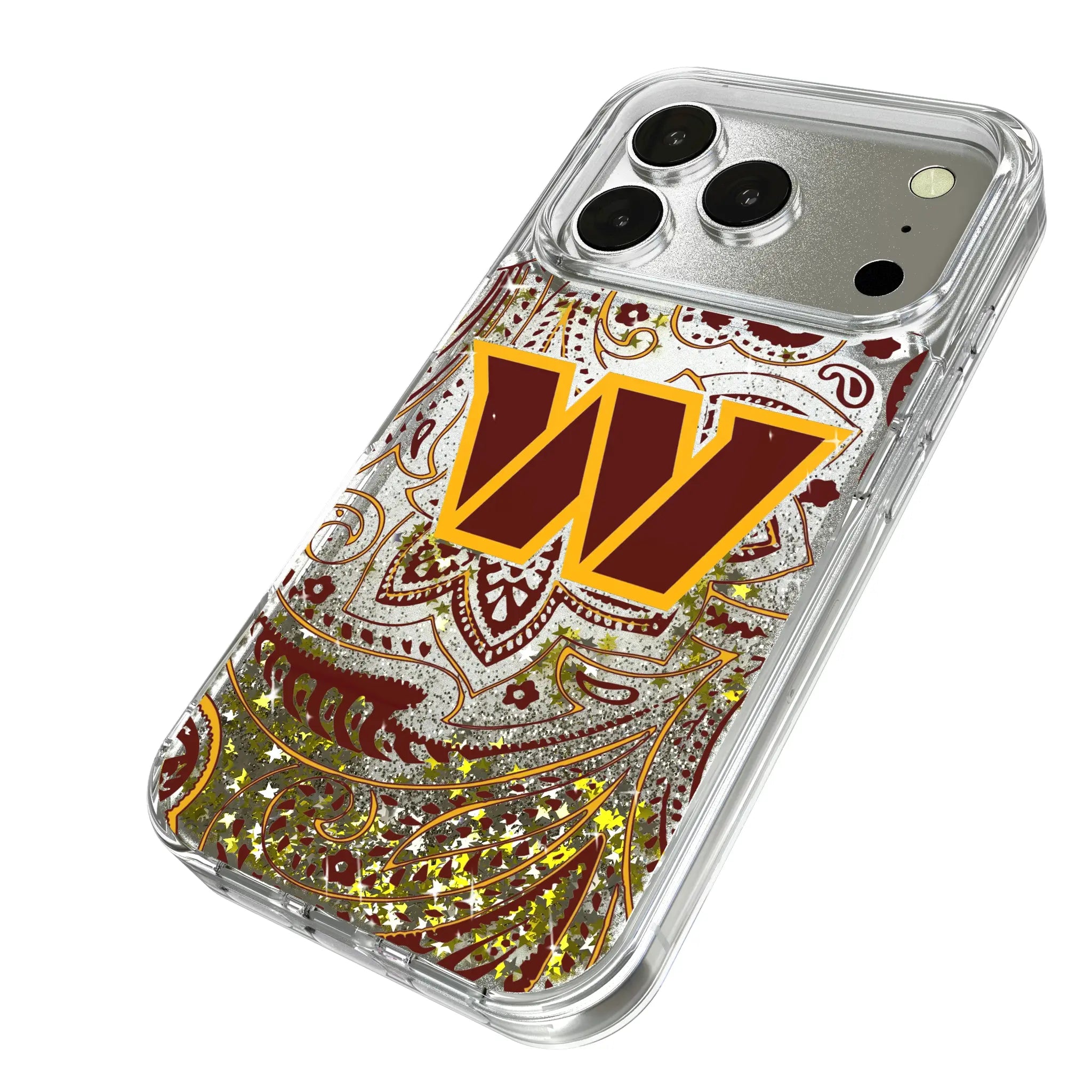 Washington Commanders Paisley Glitter Phone Case