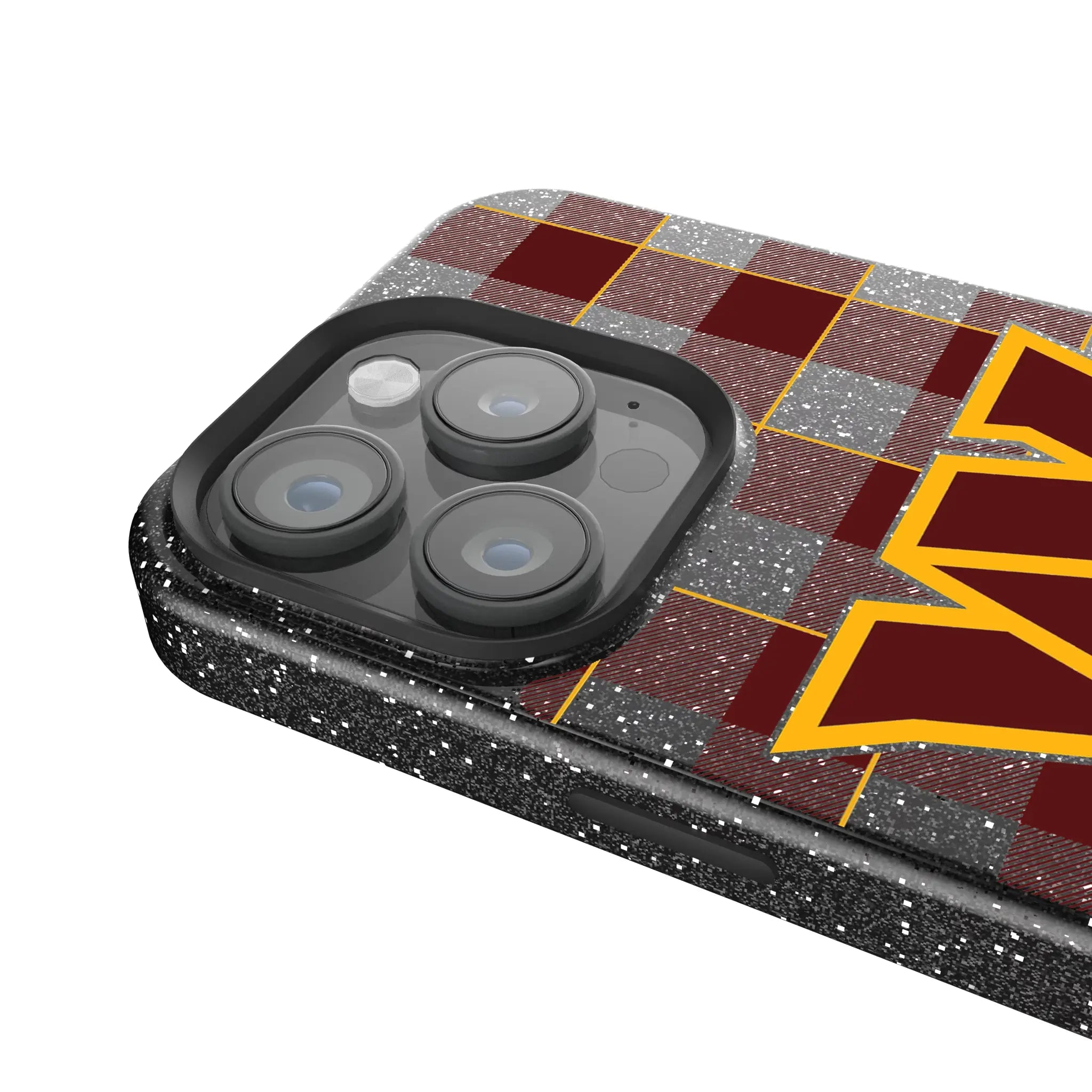 Washington Commanders Plaid Bling Phone Case