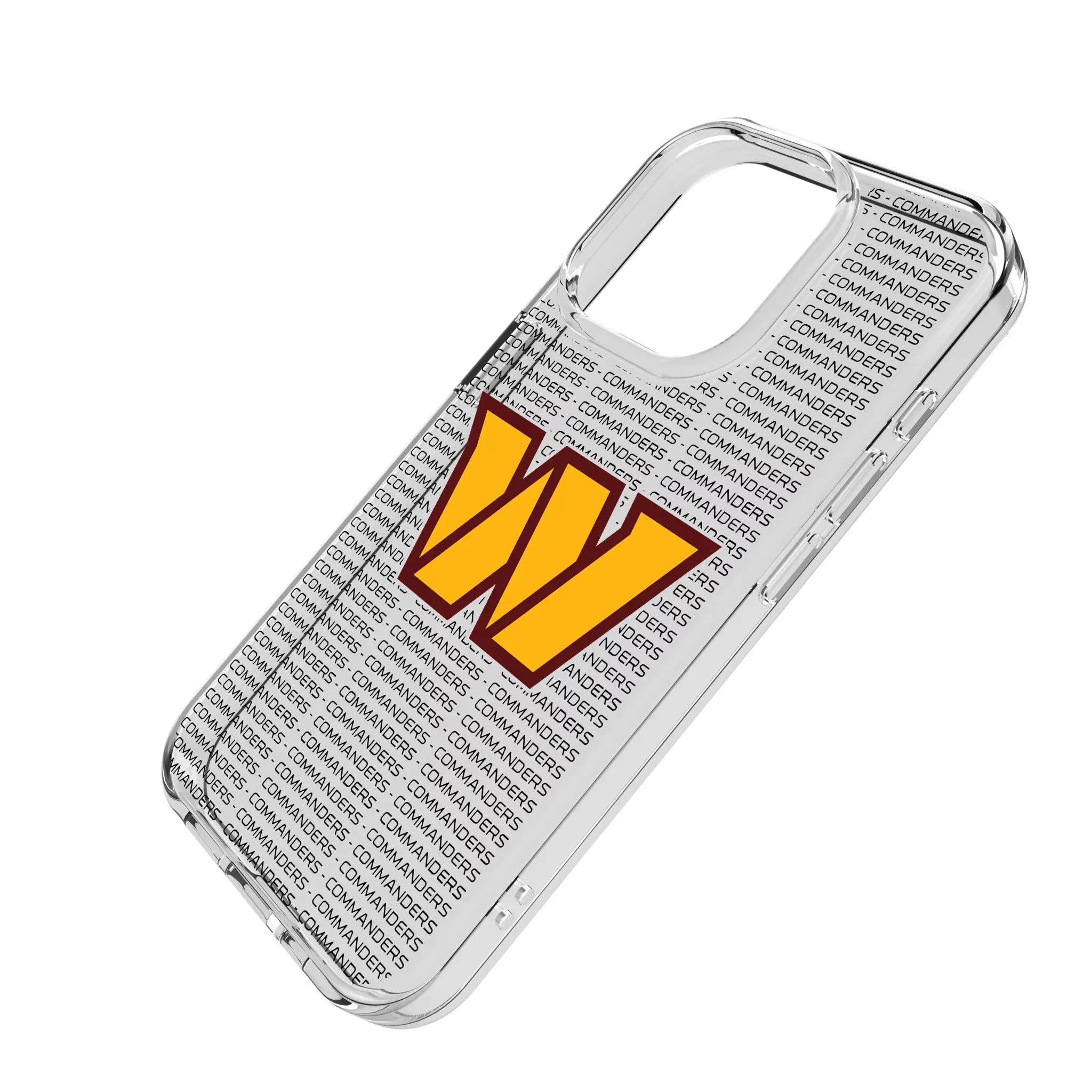 Washington Commanders Text Backdrop Clear Phone Case for Apple iPhone