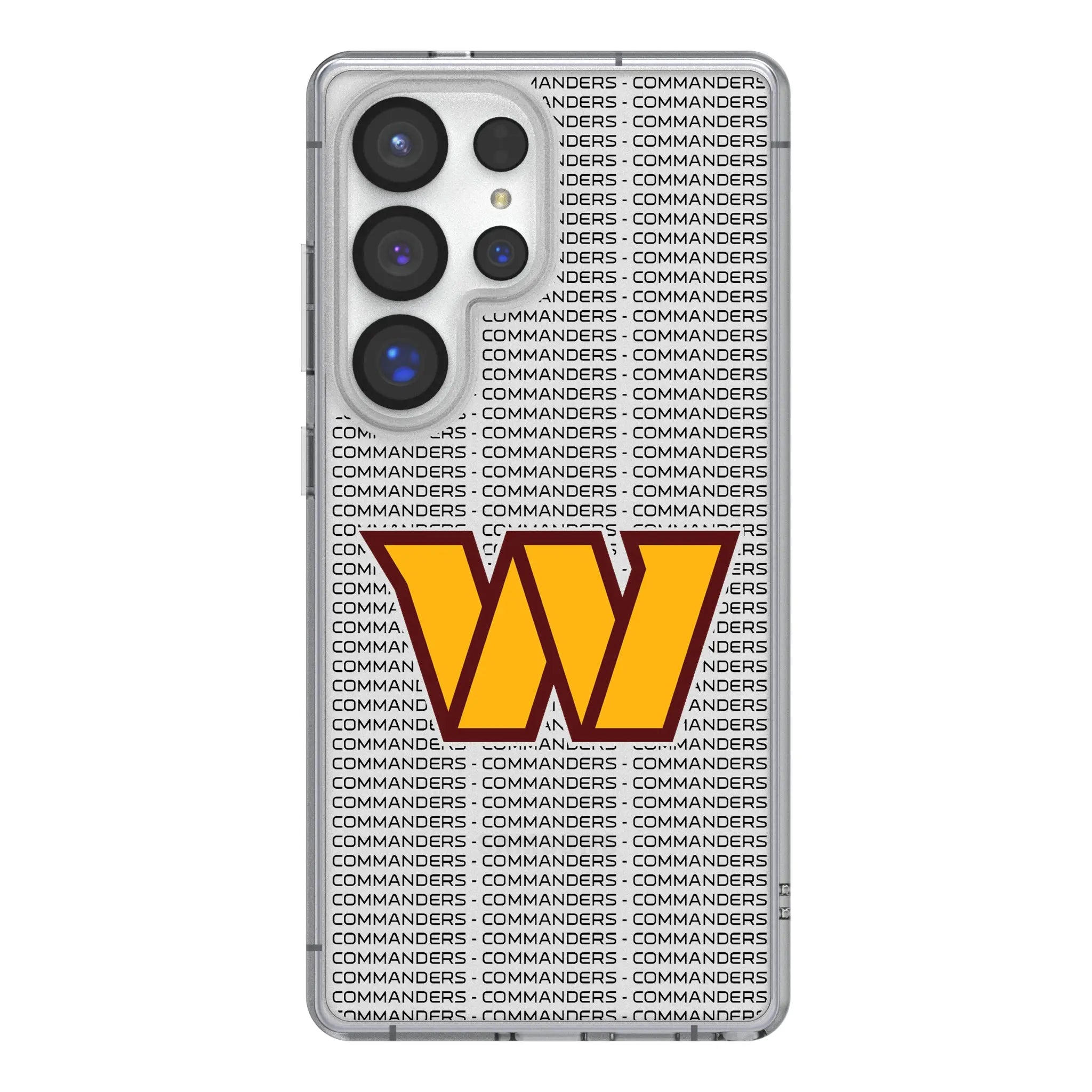 Washington Commanders Text Backdrop Clear Phone Case for Samsung Galaxy