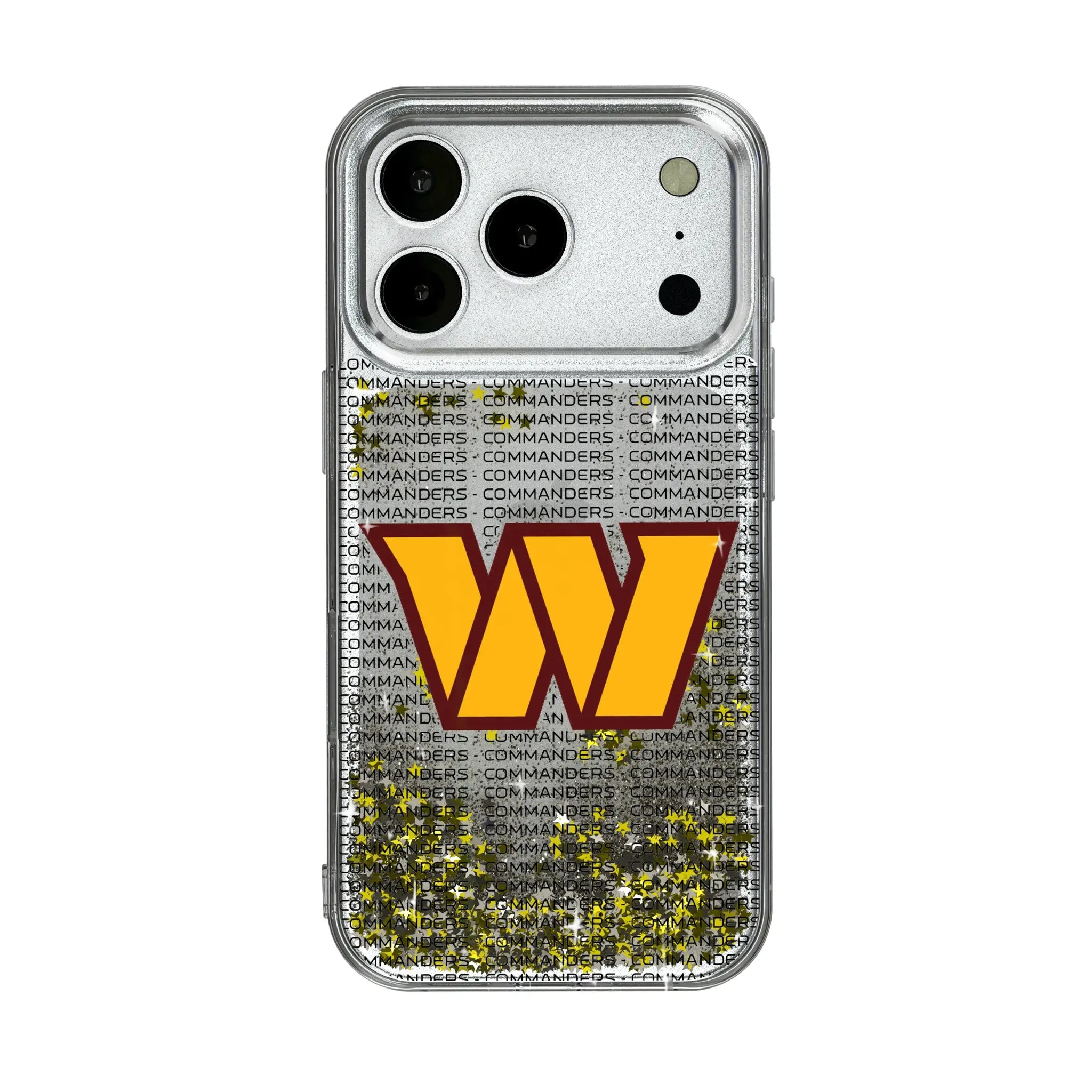 Washington Commanders Text Backdrop Glitter Phone Case