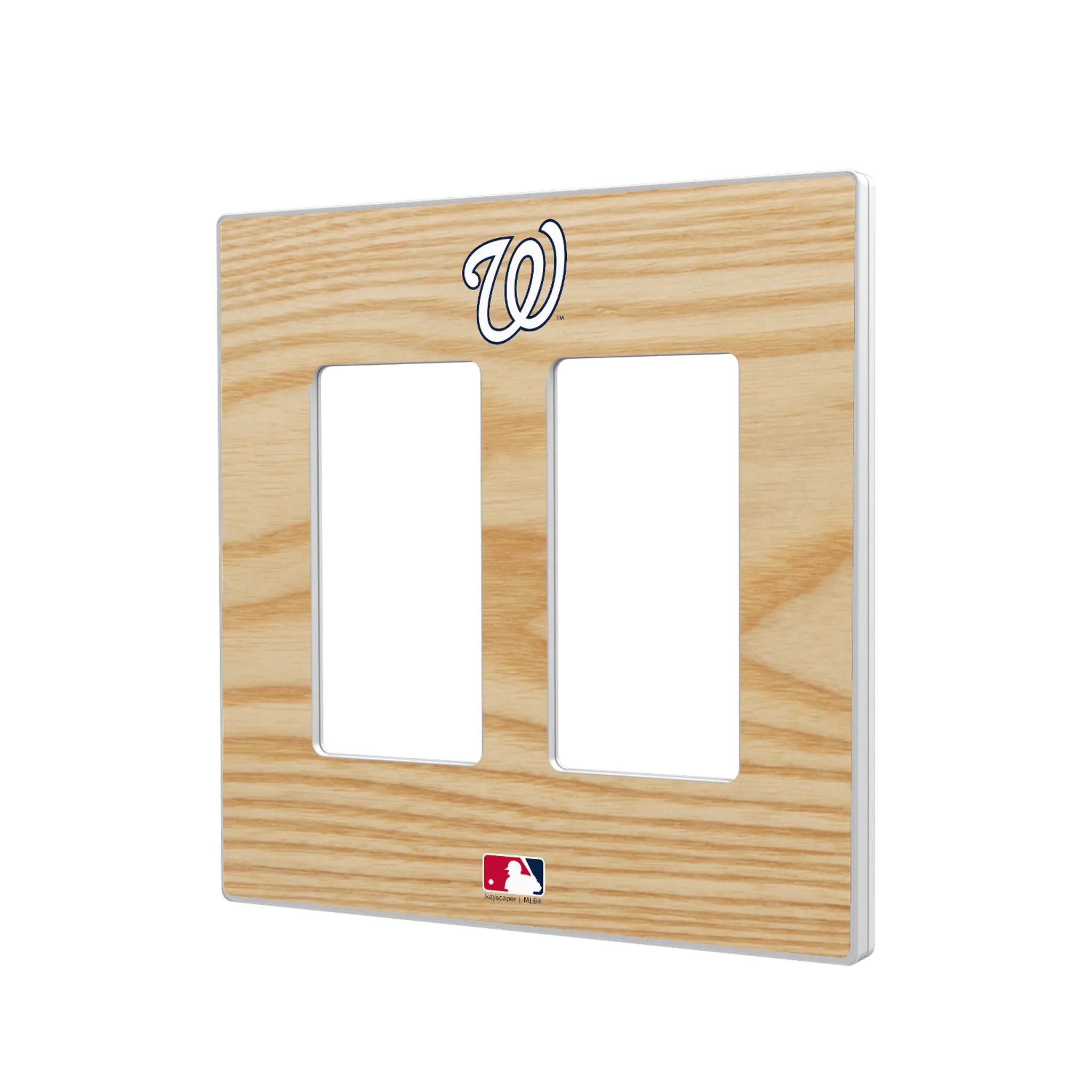 Washington Nationals Baseball Bat Hidden-Screw Light Switch Plate