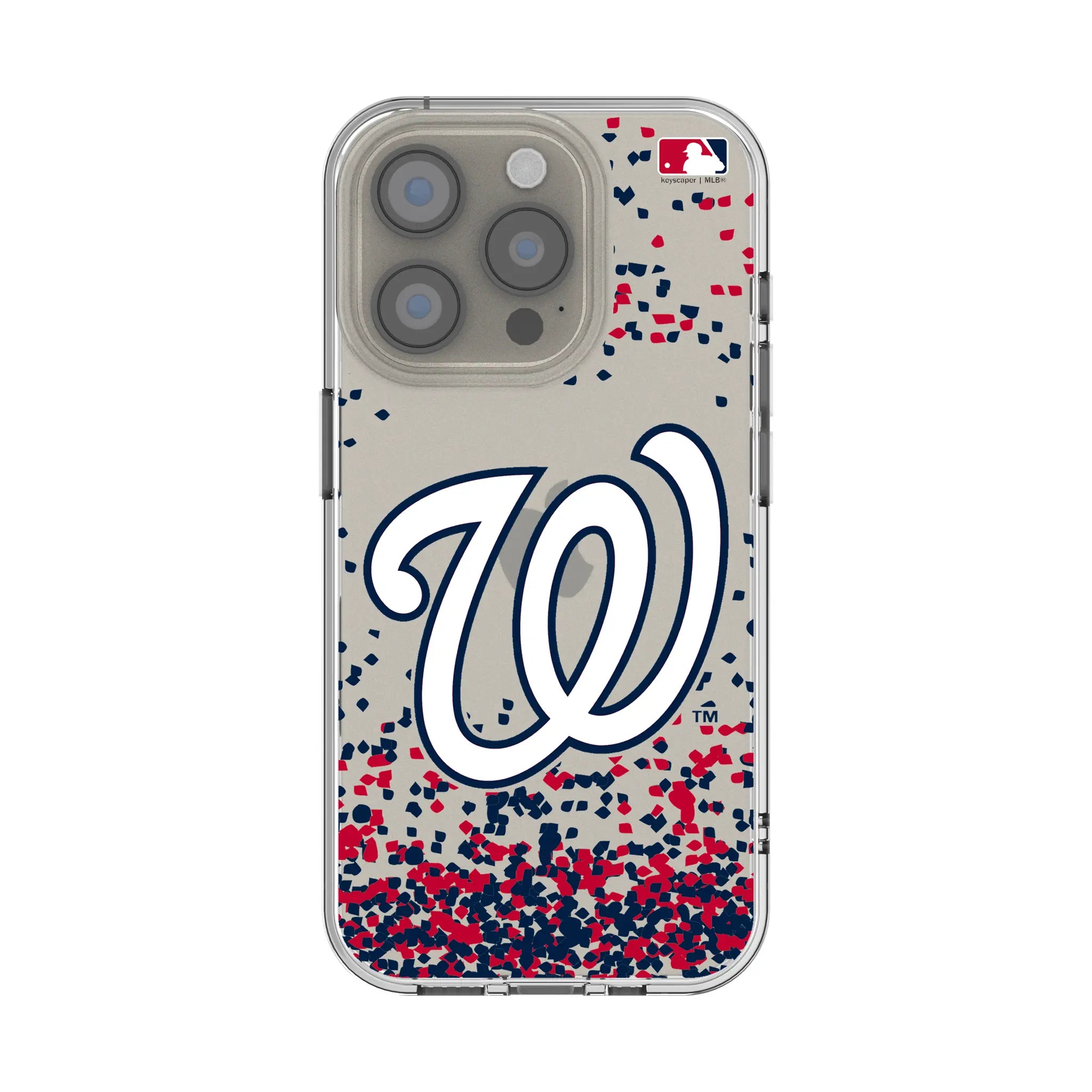 Washington Nationals Confetti Clear Phone Case for Apple iPhone