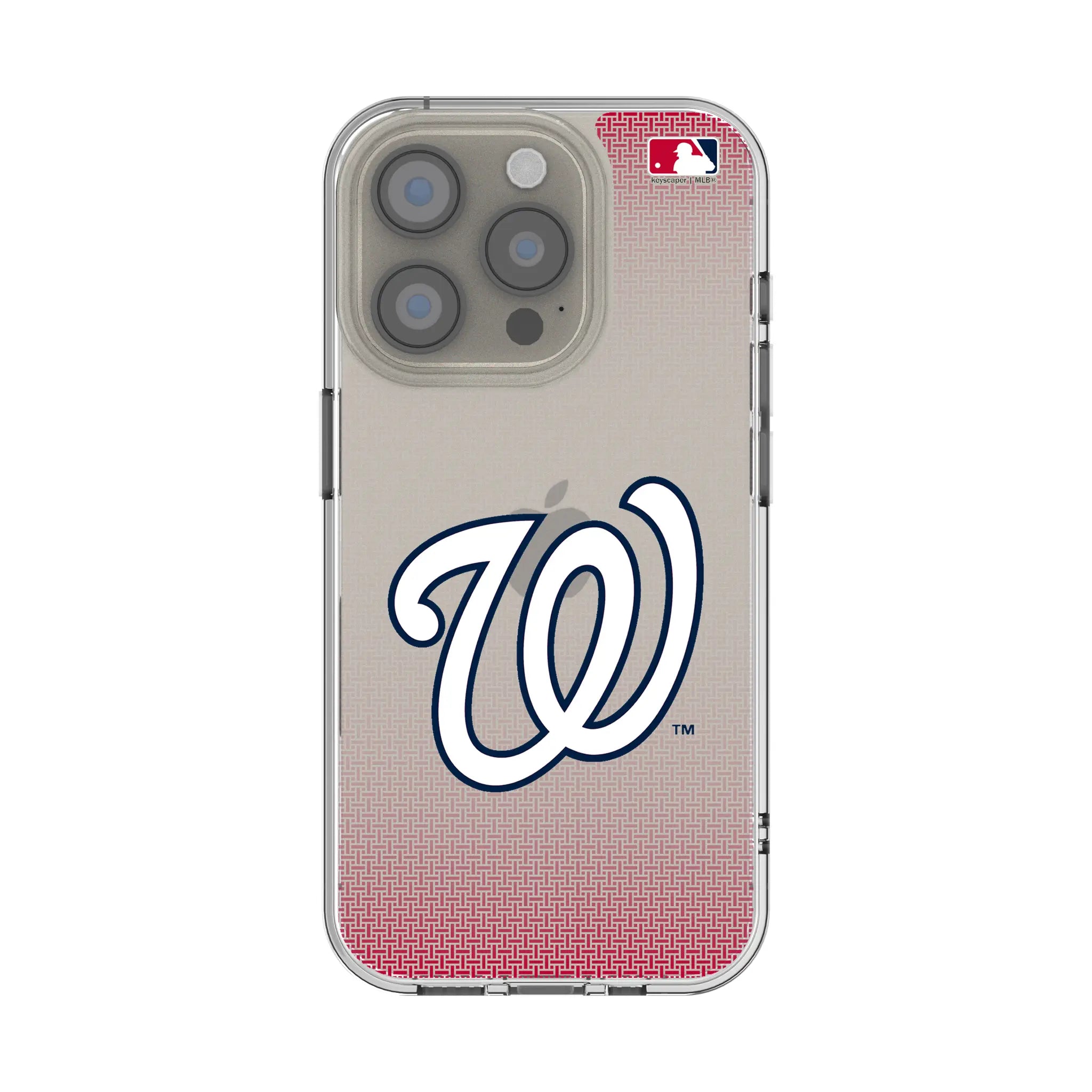 Washington Nationals Linen Clear Phone Case for Apple iPhone