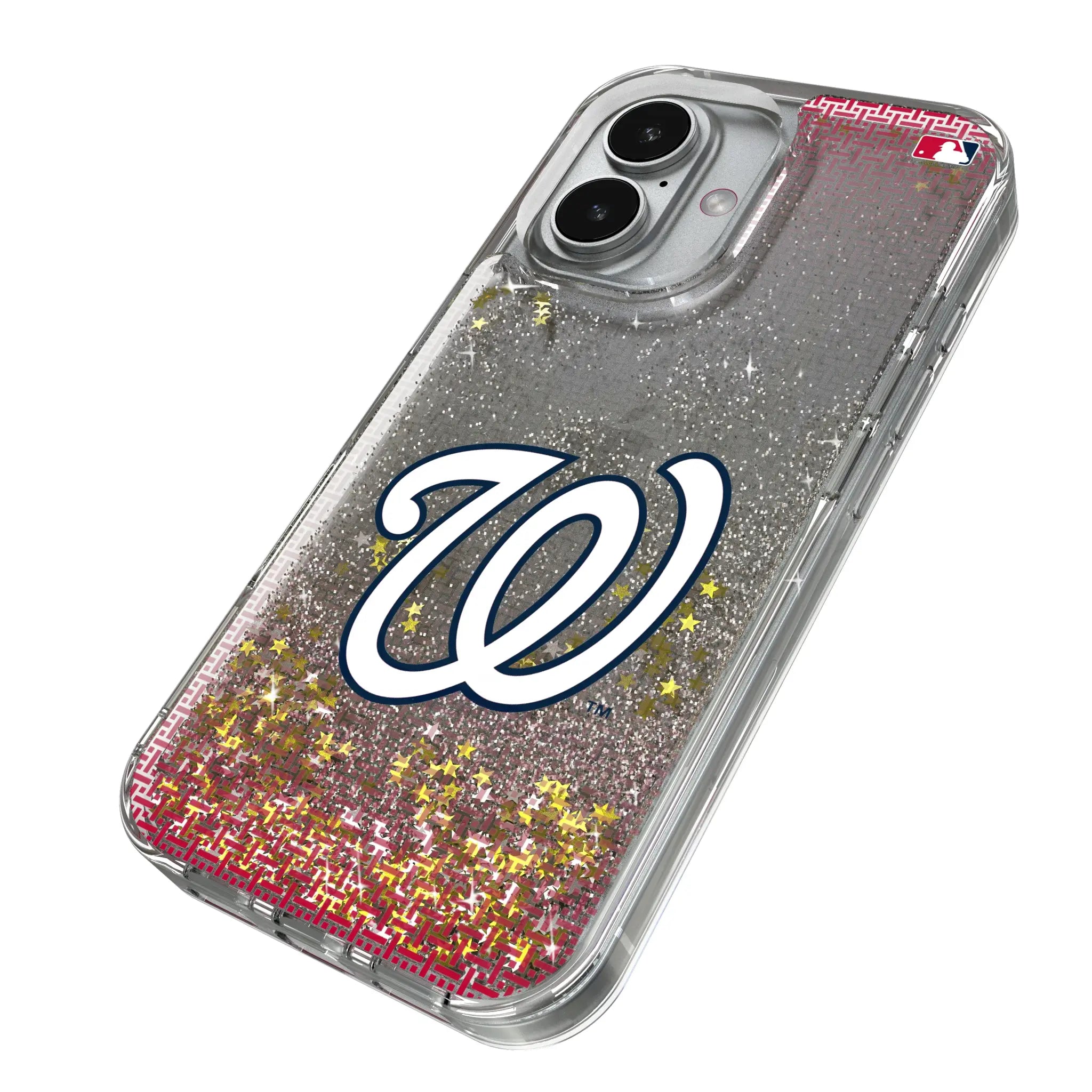 Washington Nationals Linen Glitter Phone Case
