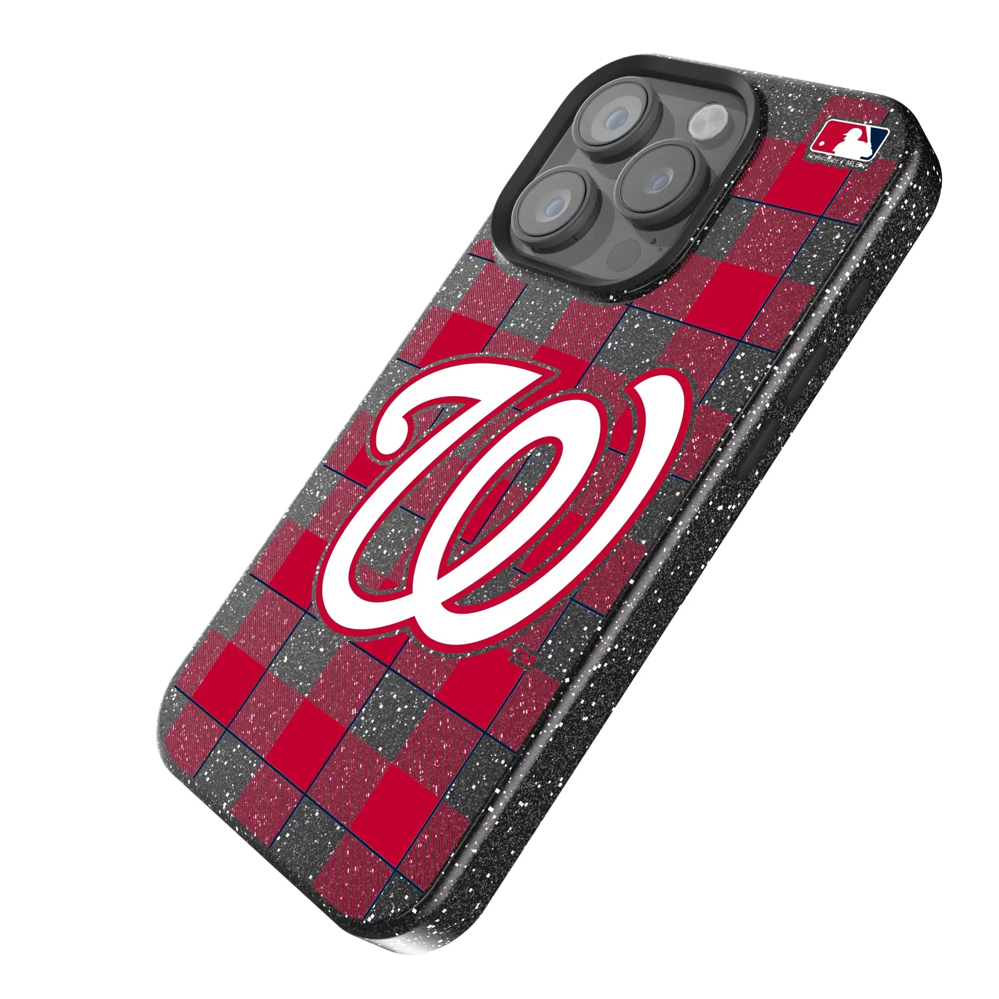 Washington Nationals Plaid Bling Phone Case