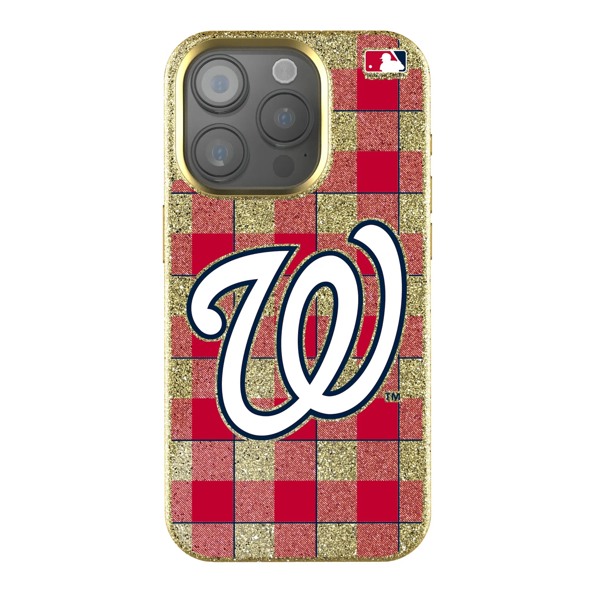 Washington Nationals Plaid Bling Phone Case