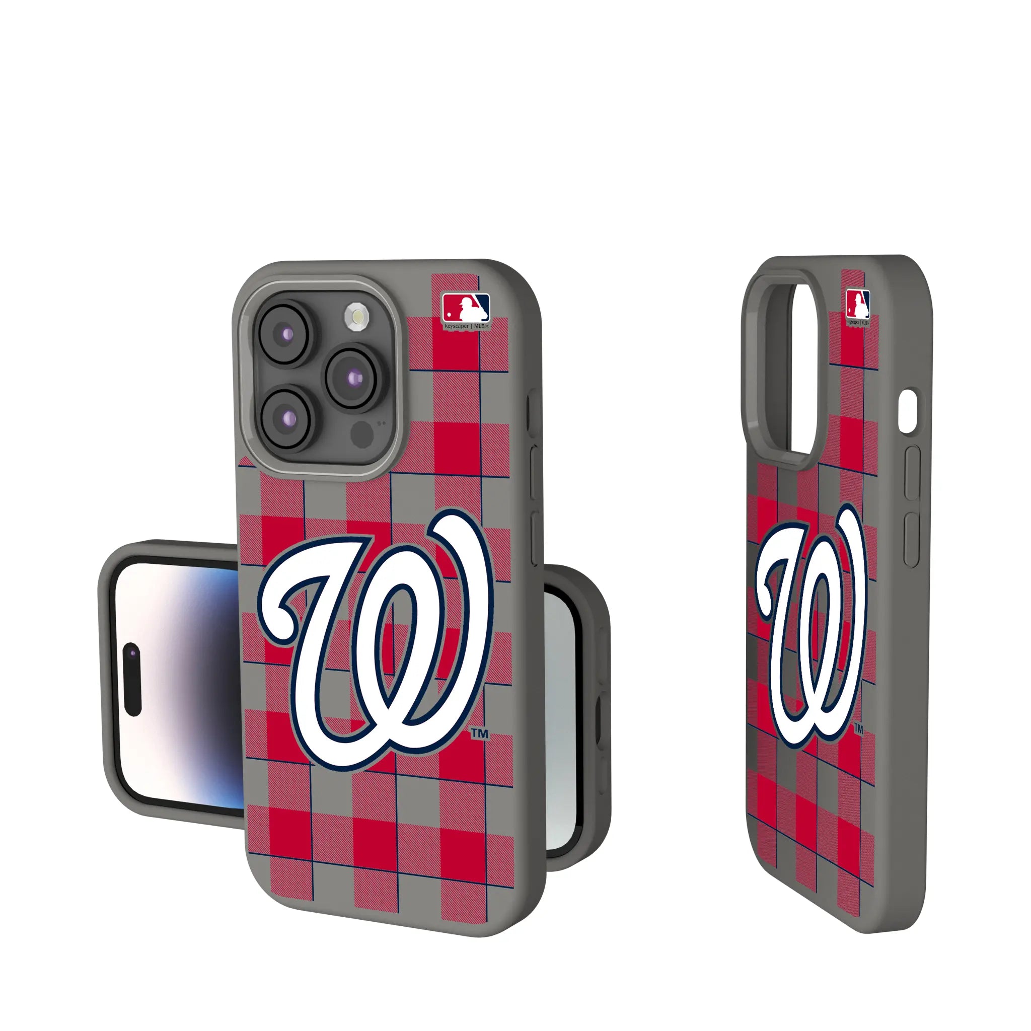Washington Nationals Plaid Soft Touch Phone Case