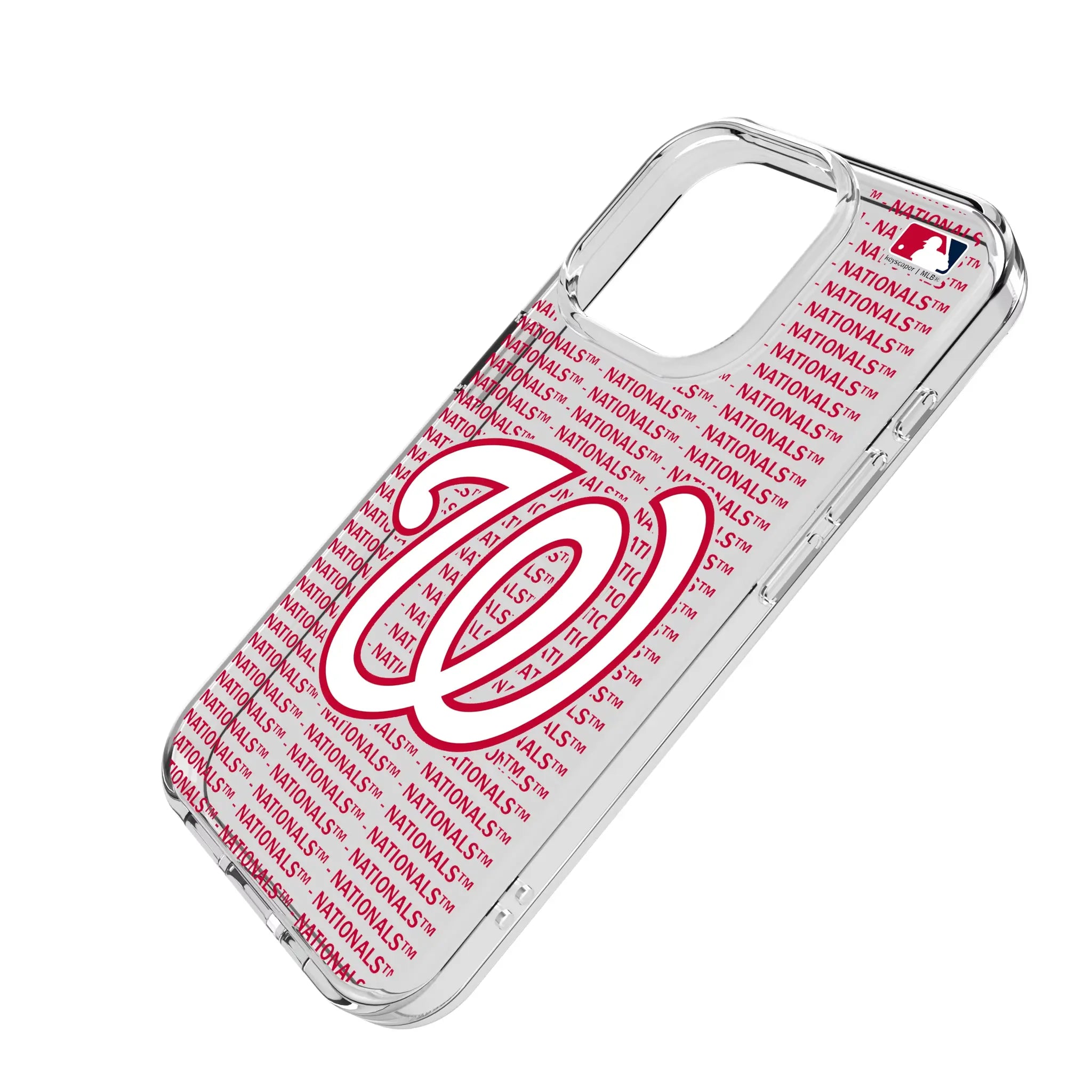 Washington Nationals Text Backdrop Clear Phone Case for Apple iPhone