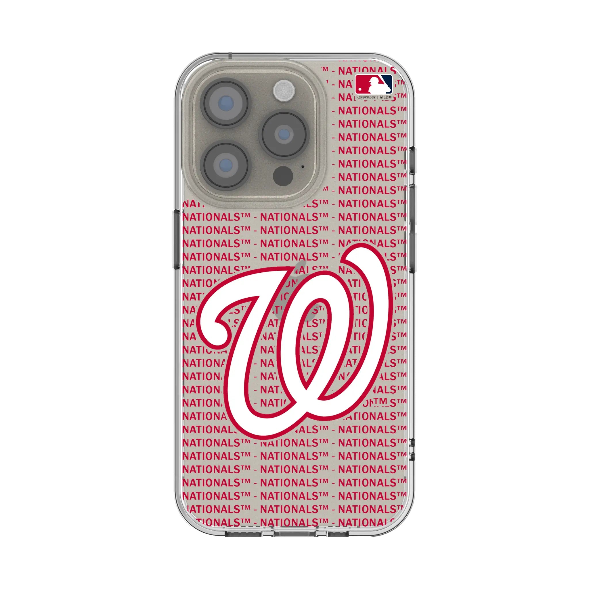 Washington Nationals Text Backdrop Clear Phone Case for Apple iPhone