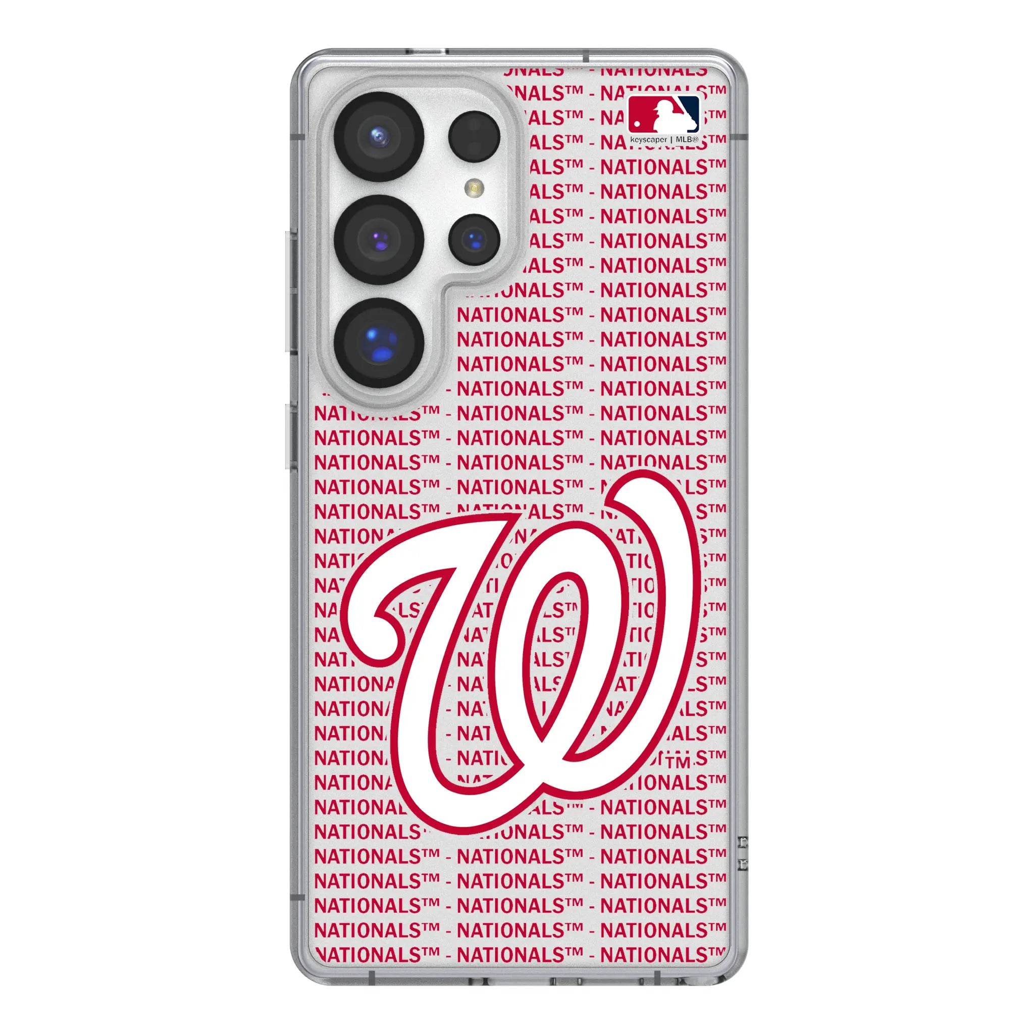 Washington Nationals Text Backdrop Clear Phone Case for Samsung Galaxy