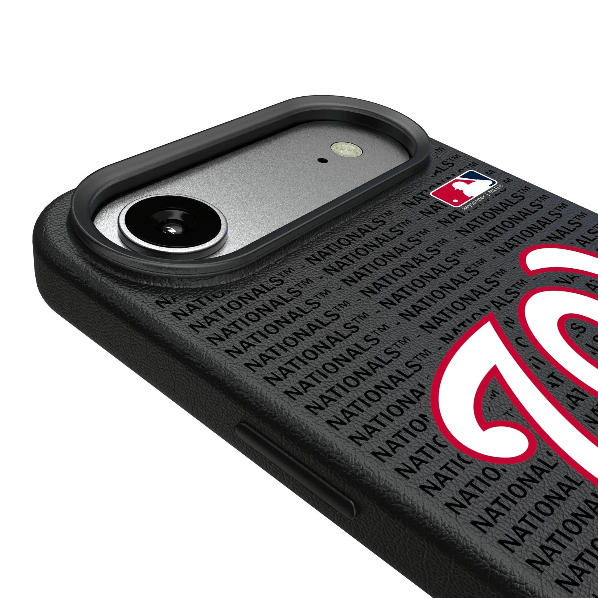 Washington Nationals Text Backdrop MagSafe Compatible Phone Case for Apple iPhone