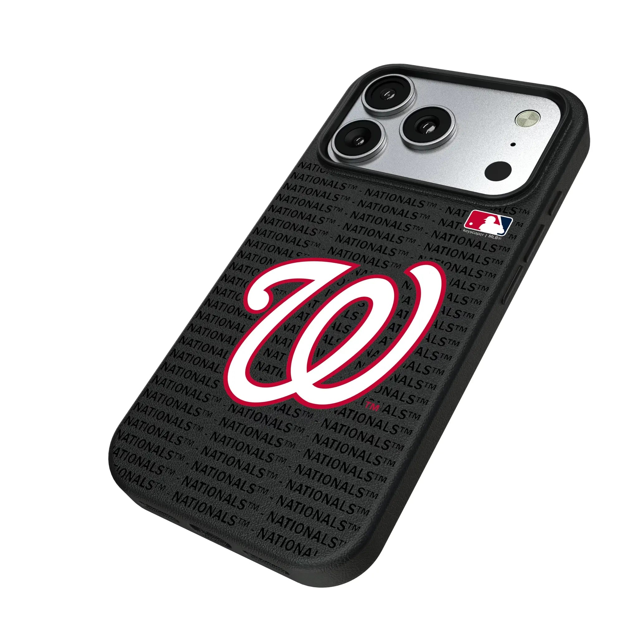 Washington Nationals Text Backdrop MagSafe Compatible Phone Case for Apple iPhone