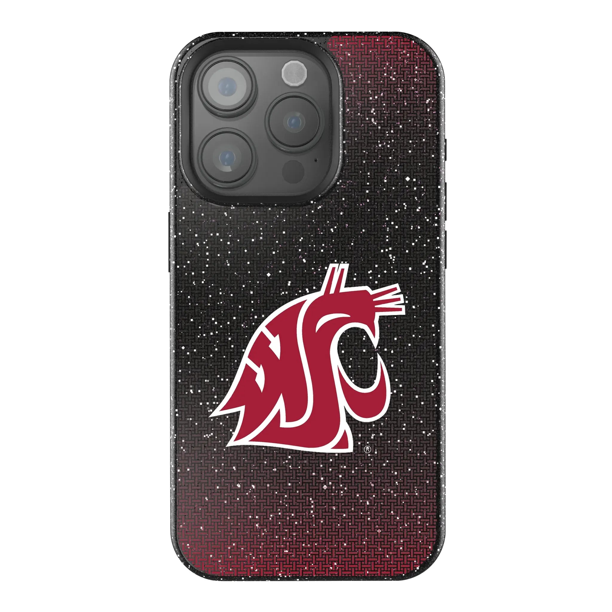 Washington State University Cougars Linen Bling Phone Case for Apple iPhone