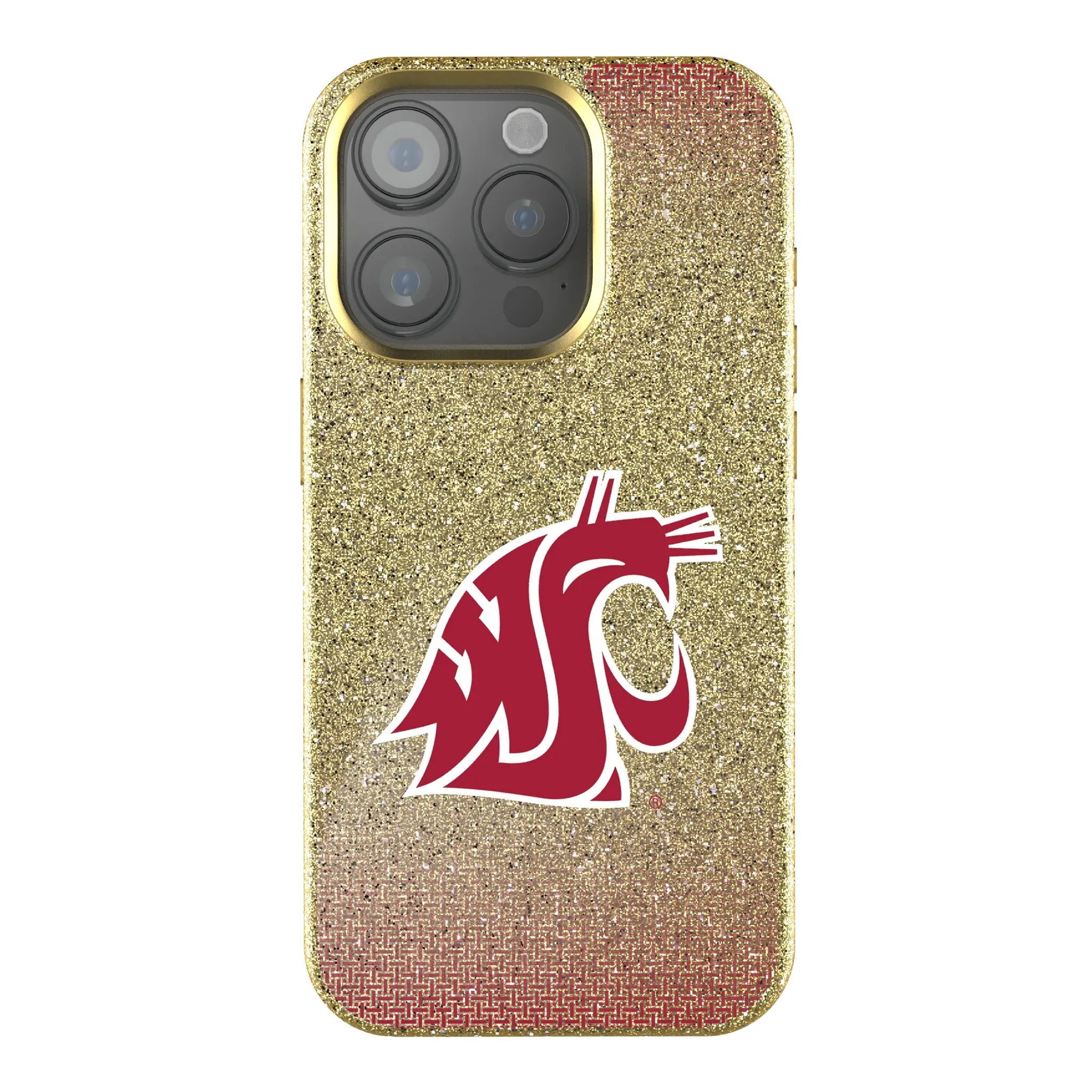Washington State University Cougars Linen Bling Phone Case for Apple iPhone