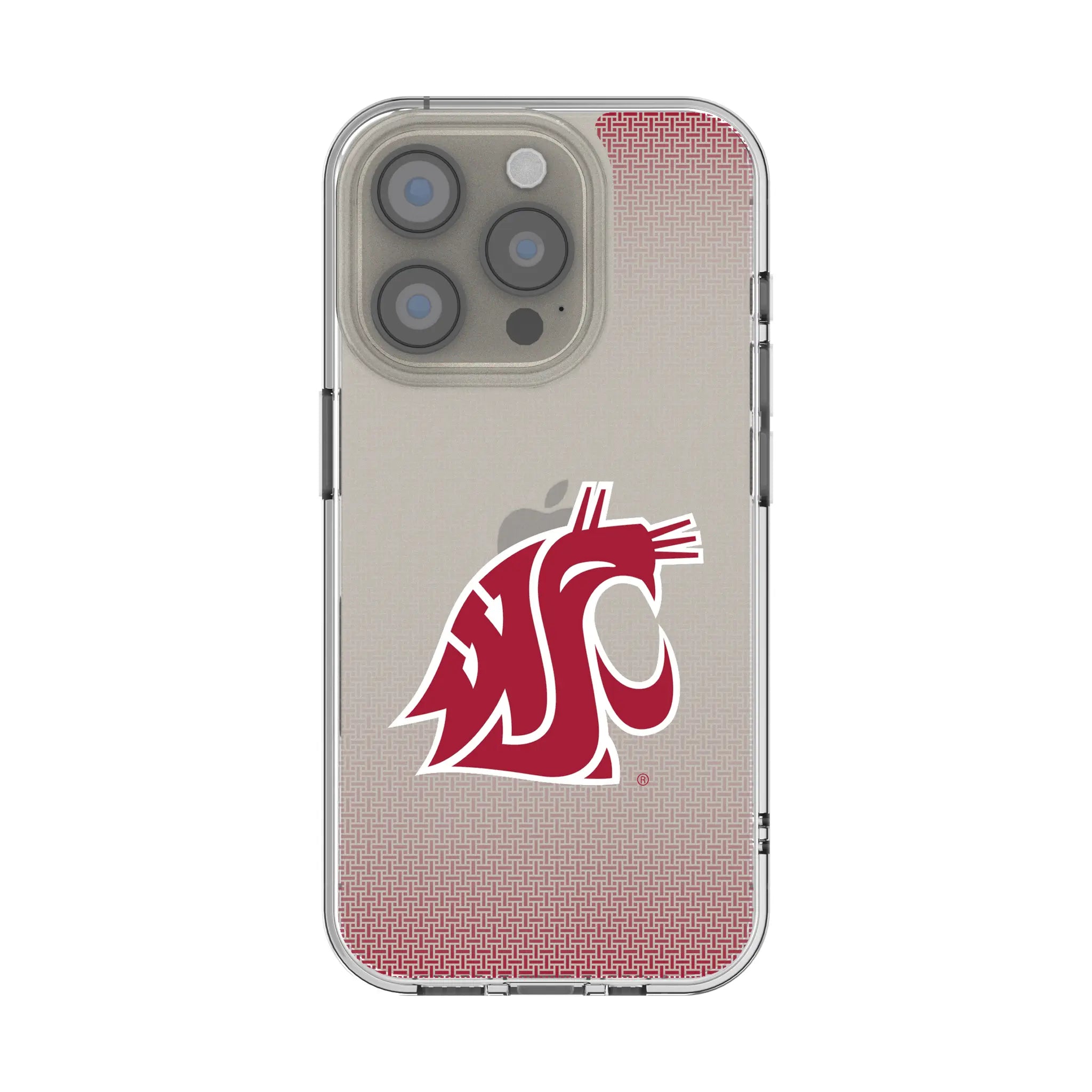 Washington State University Cougars Linen Clear Phone Case for Apple iPhone
