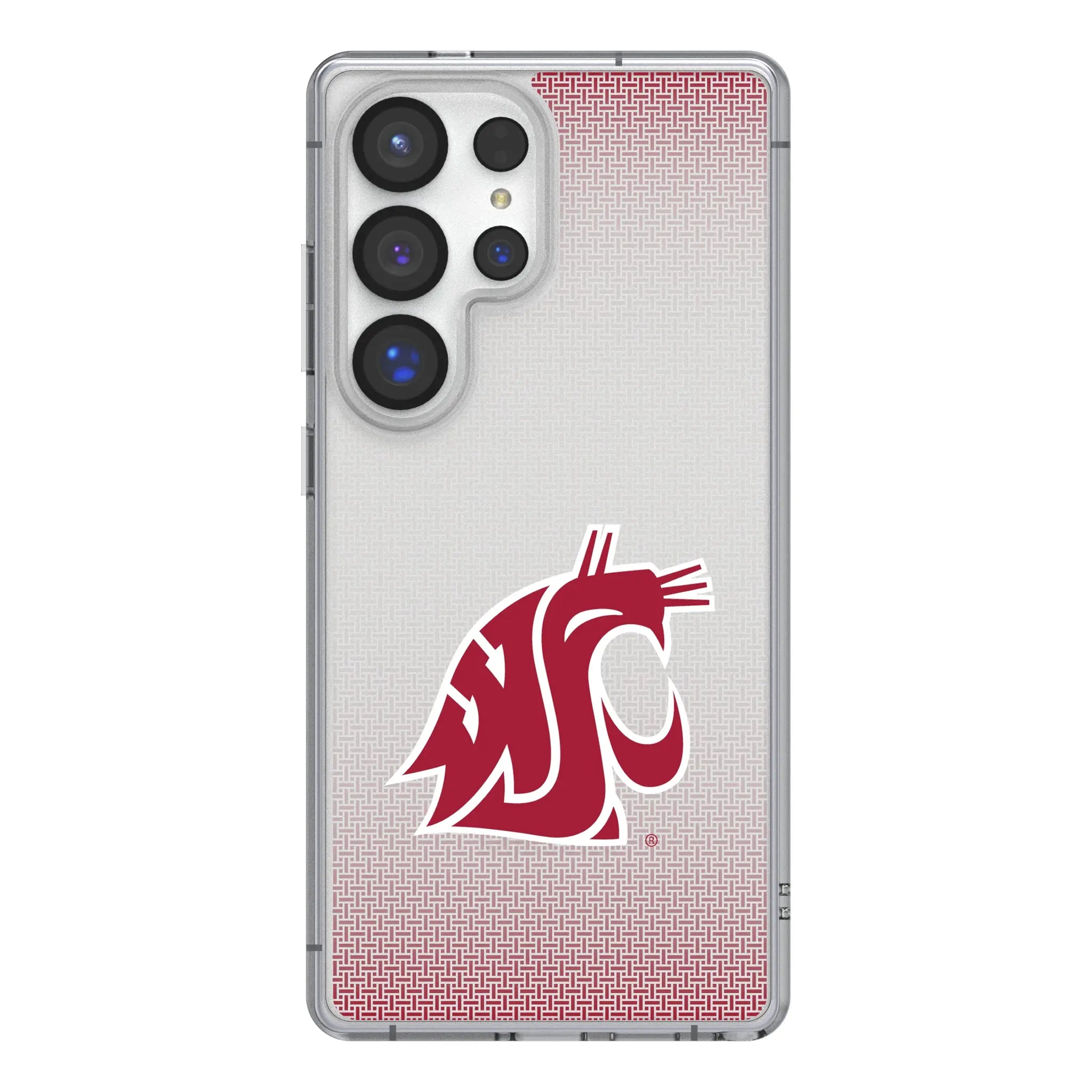 Washington State University Cougars Linen Clear Phone Case for Samsung Galaxy