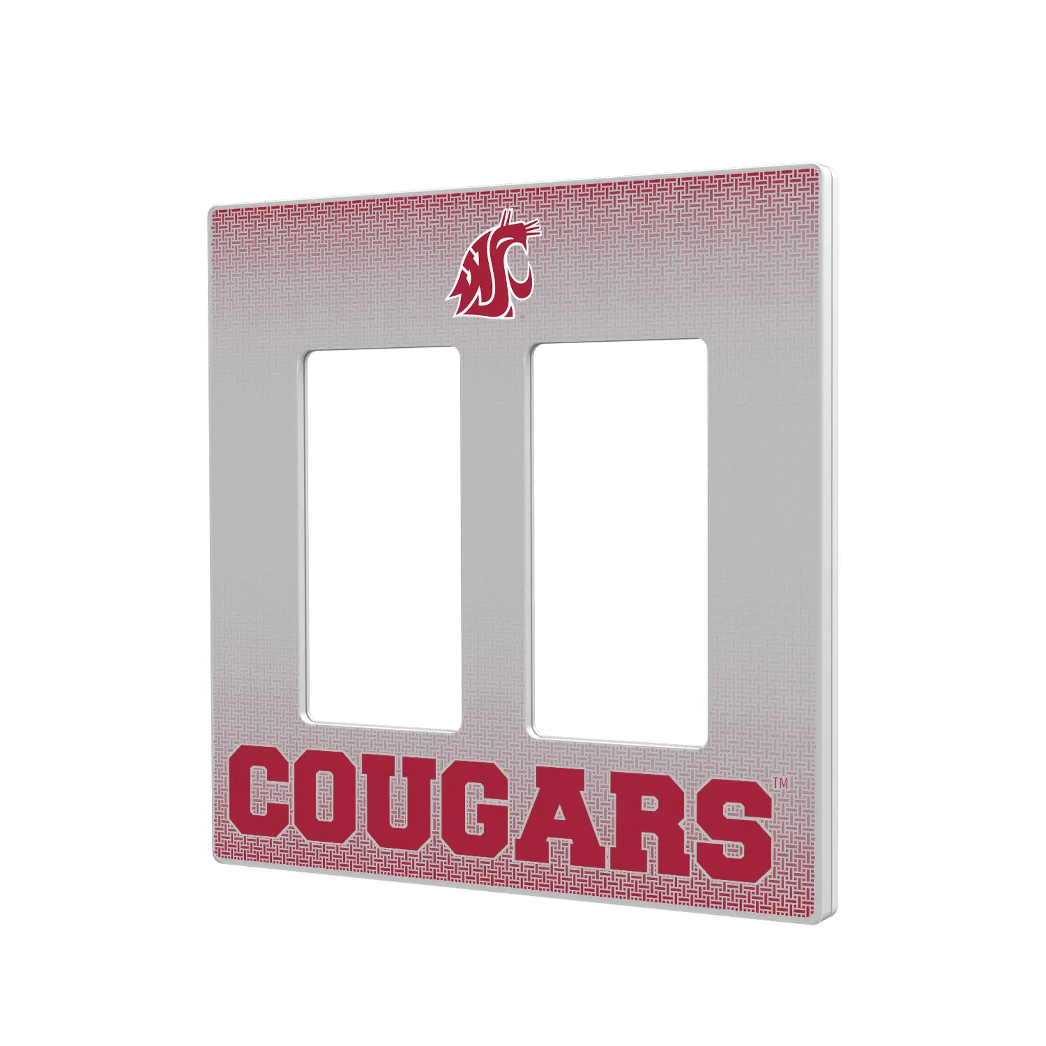 Washington State University Cougars Linen Hidden-Screw Light Switch Plate