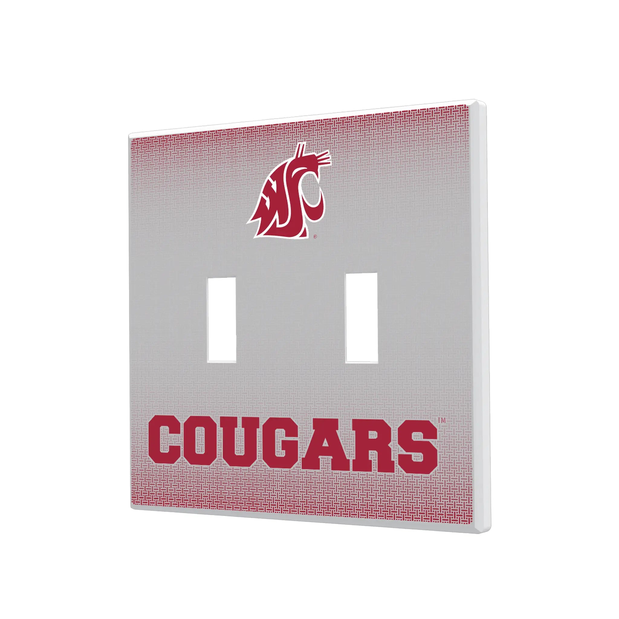 Washington State University Cougars Linen Hidden-Screw Light Switch Plate