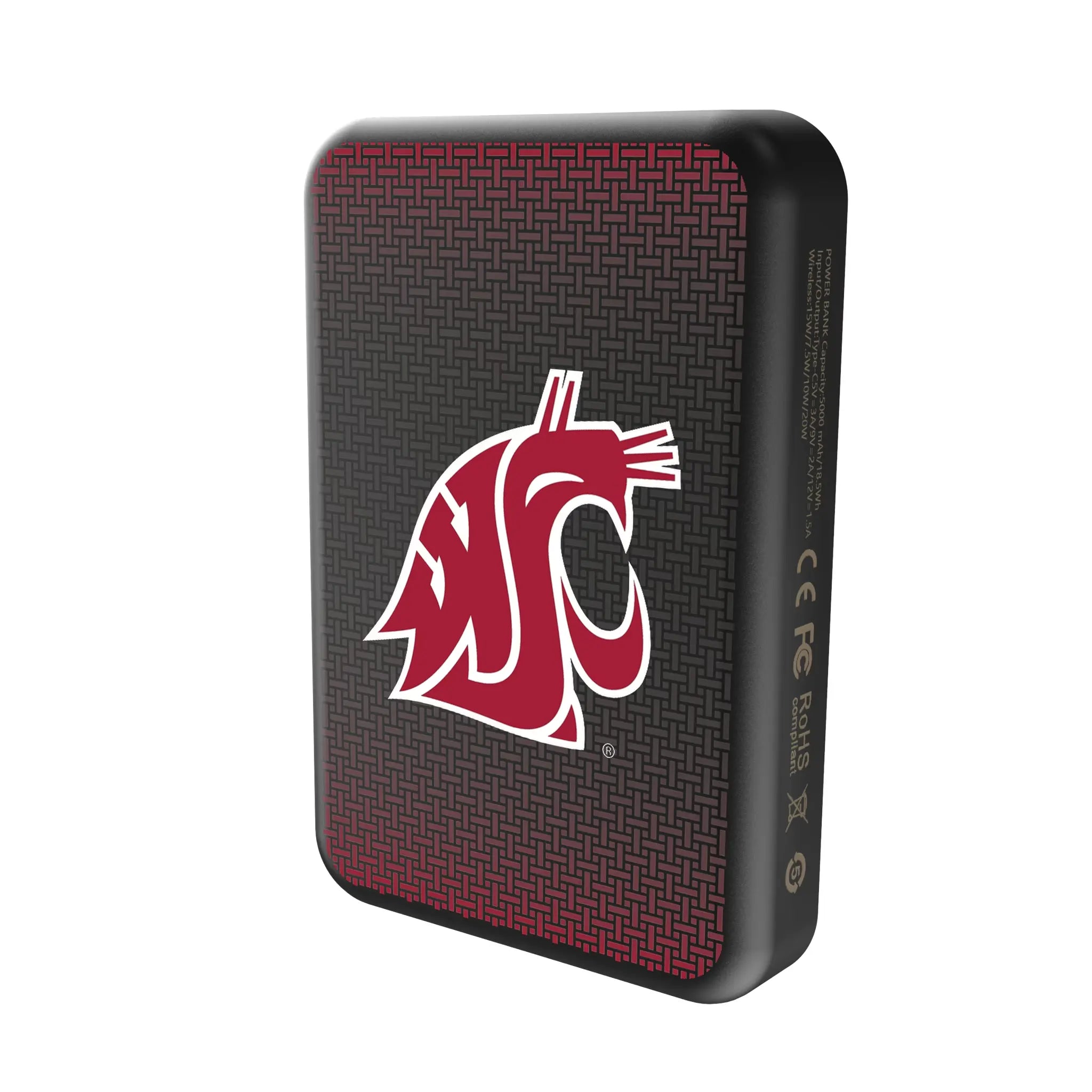 Washington State University Cougars Linen Wireless Mag Power Bank