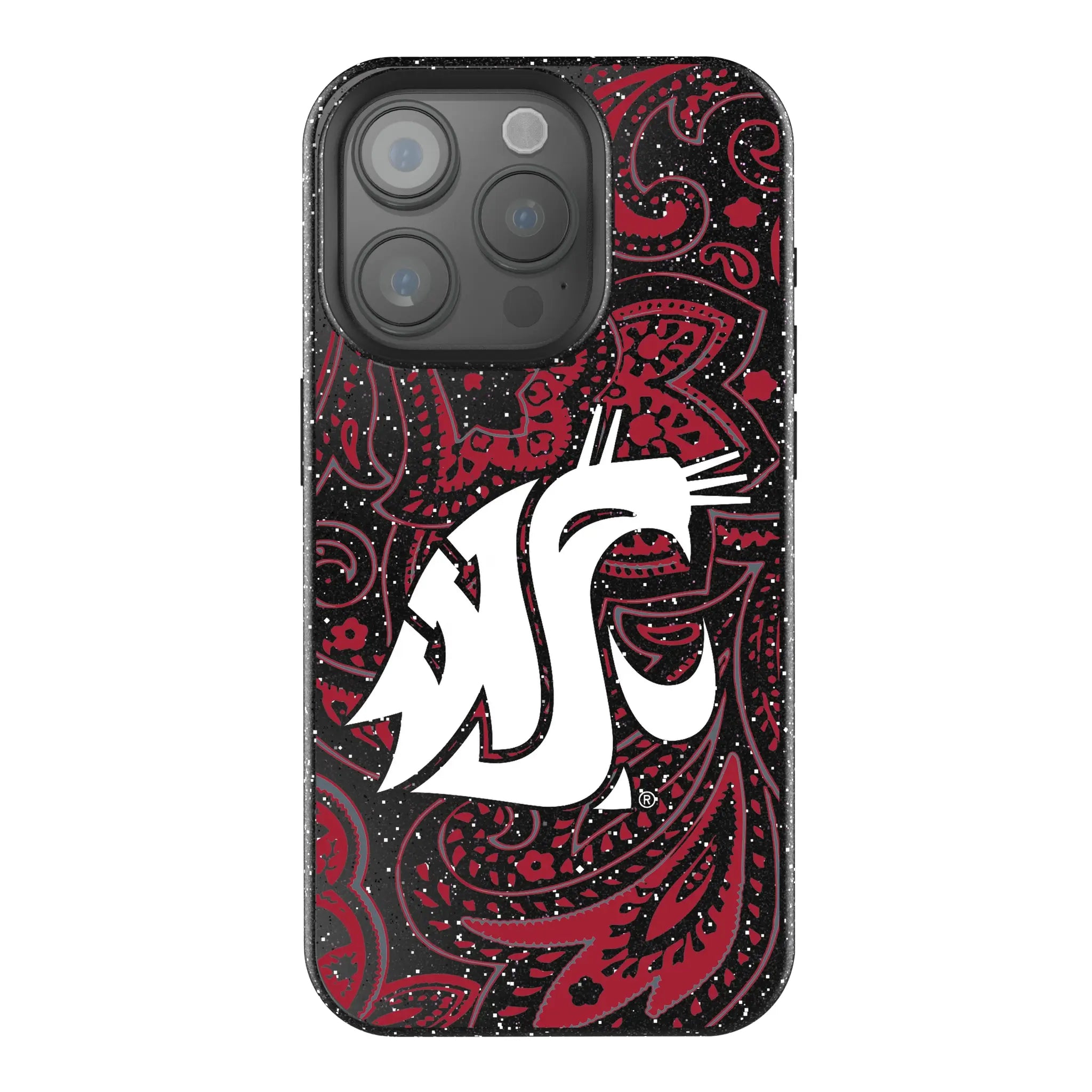 Washington State University Cougars Paisley Bling Phone Case