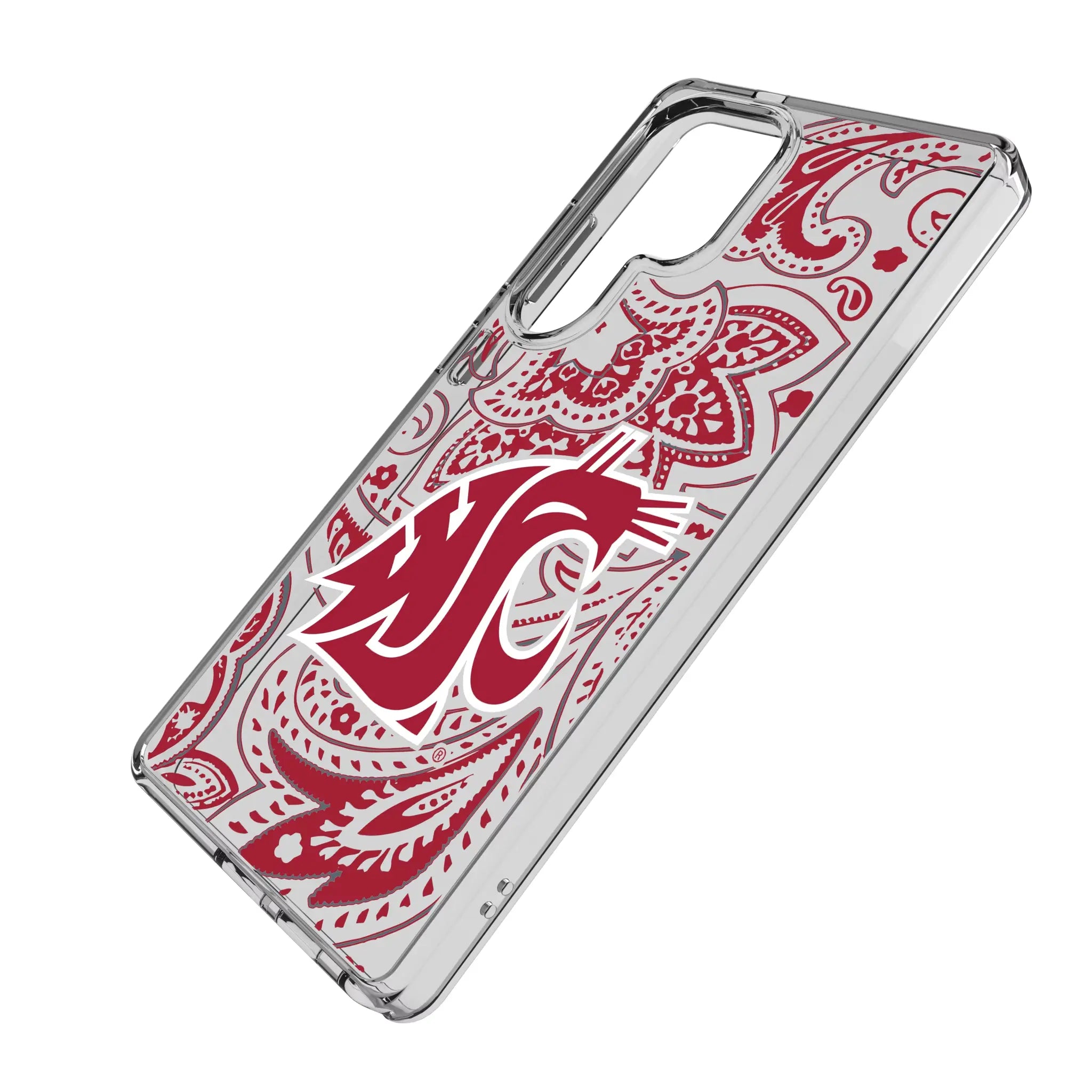 Washington State University Cougars Paisley Clear Phone Case for Samsung Galaxy