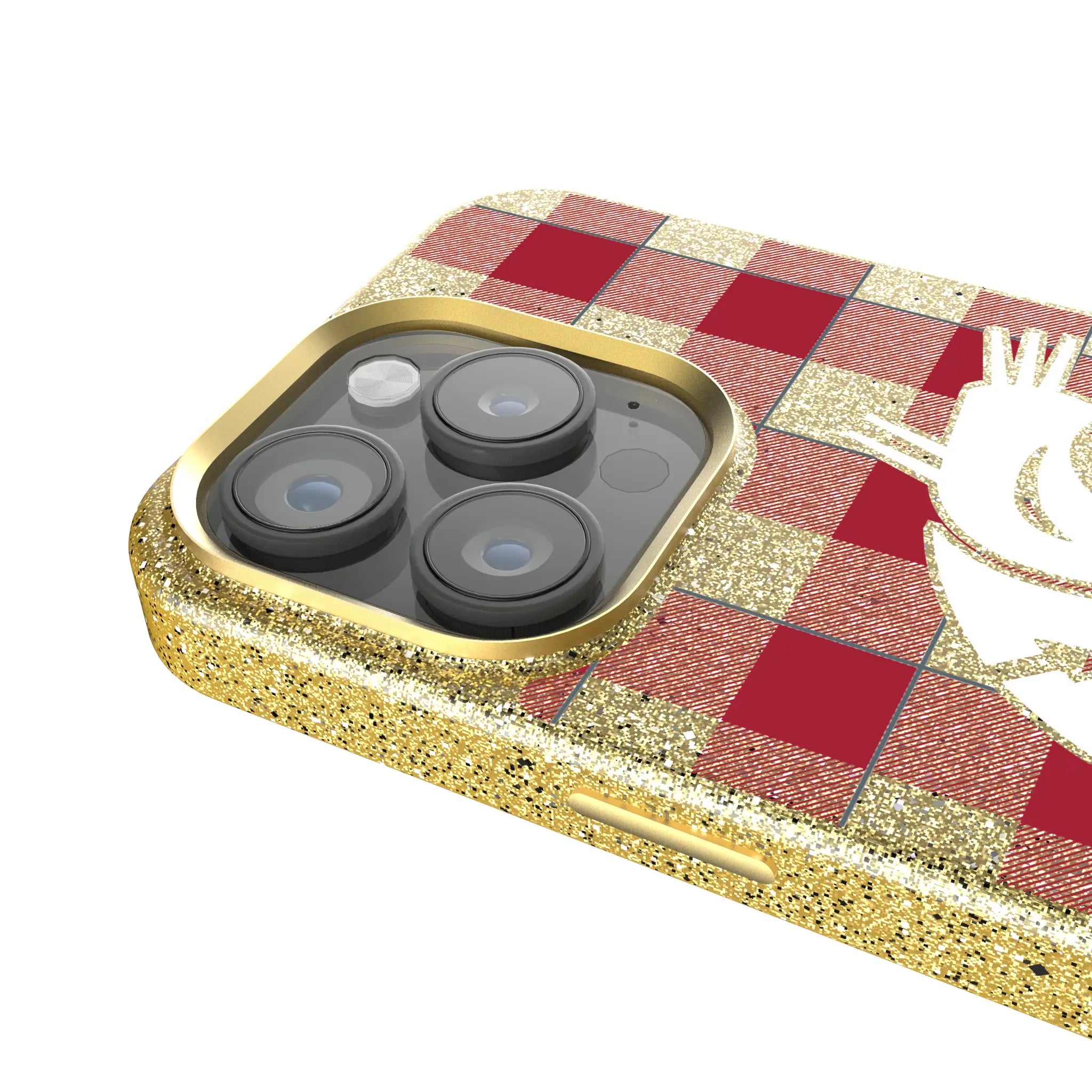 Washington State University Cougars Plaid Bling Phone Case