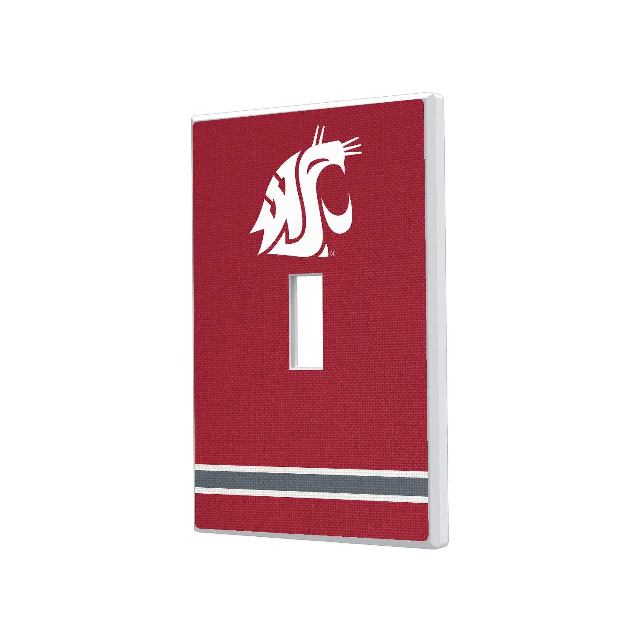 Washington State University Cougars Stripe Hidden-Screw Light Switch Plate