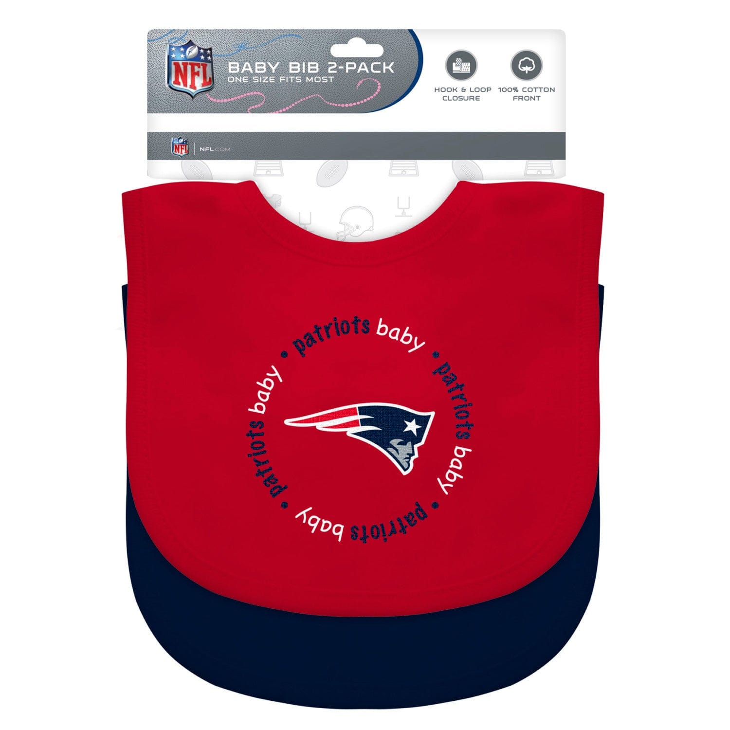 New England Patriots Baby Bibs 2-Pack - Red & Navy - Sports Gifts, Sports Memorabilia, Sports Collectibles, Fan Shop