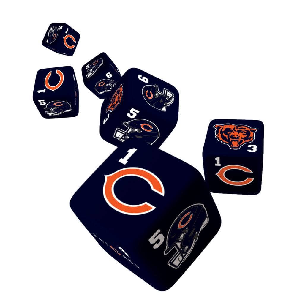 Chicago Bears Themed Dice Set - Sports Gifts, Sports Memorabilia, Sports Collectibles, Fan Shop