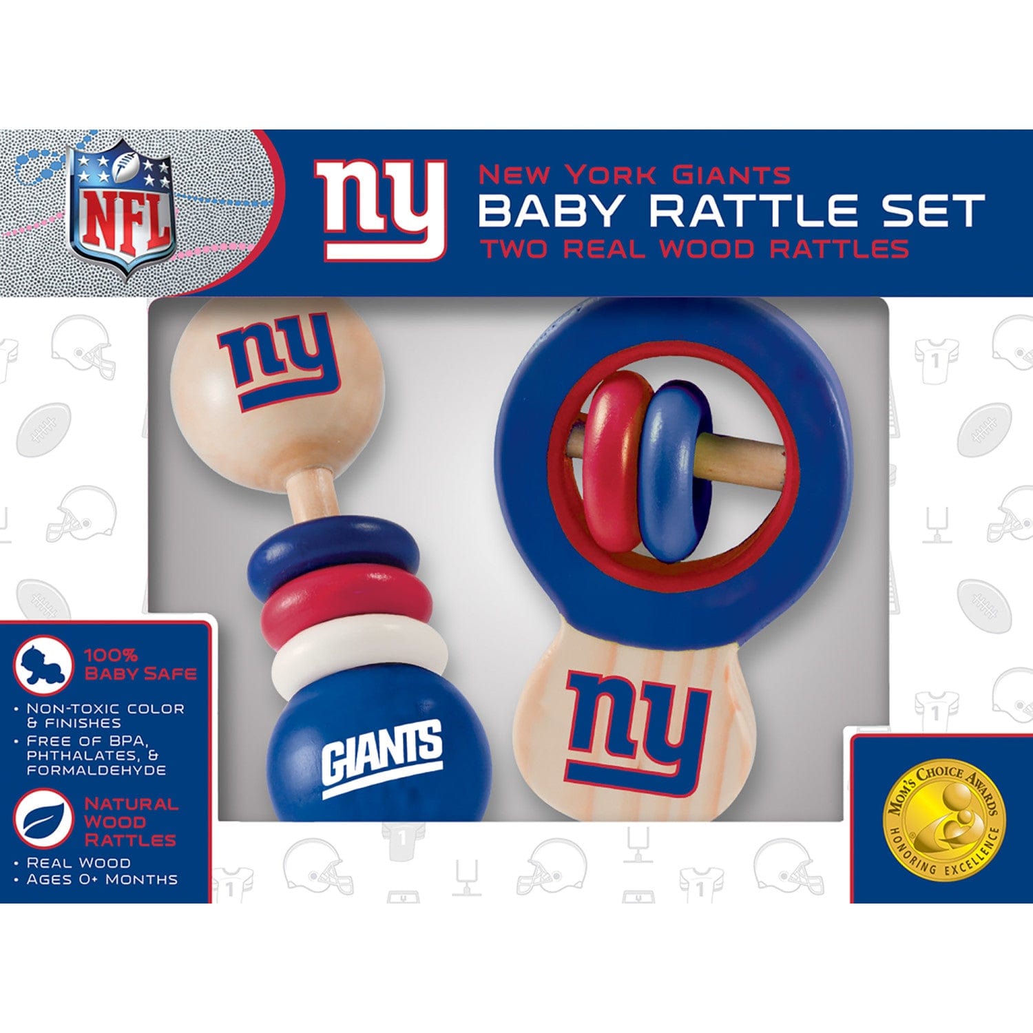 New York Giants Baby Rattles 2-Pack - Sports Gifts, Sports Memorabilia, Sports Collectibles, Fan Shop