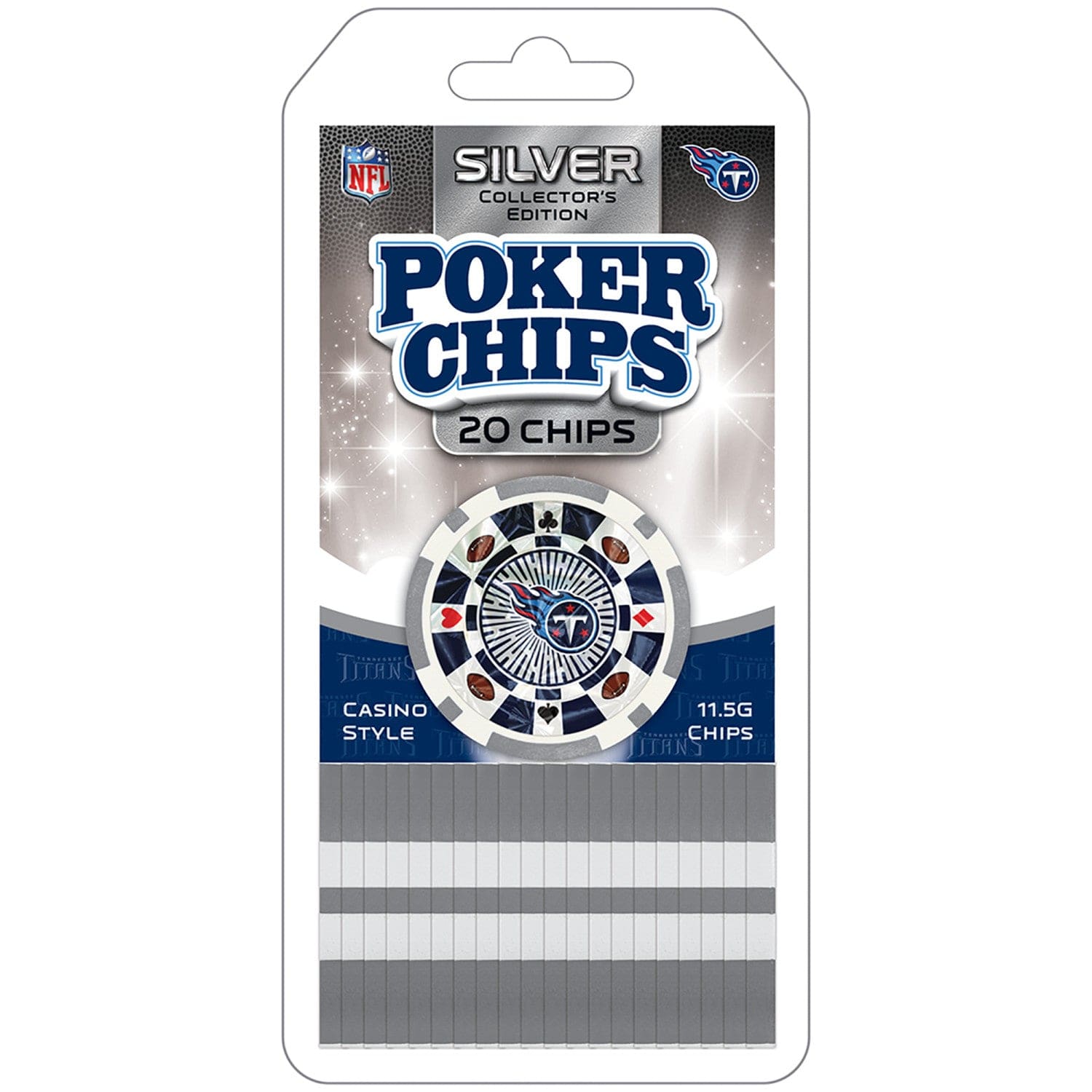 Tennessee Titans 20-Piece Poker Chip Set - Sports Gifts, Sports Memorabilia, Sports Collectibles, Fan Shop