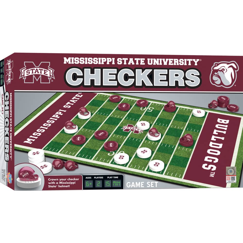 Mississippi State Bulldogs Checkers Game Set - Sports Gifts, Sports Memorabilia, Sports Collectibles, Fan Shop