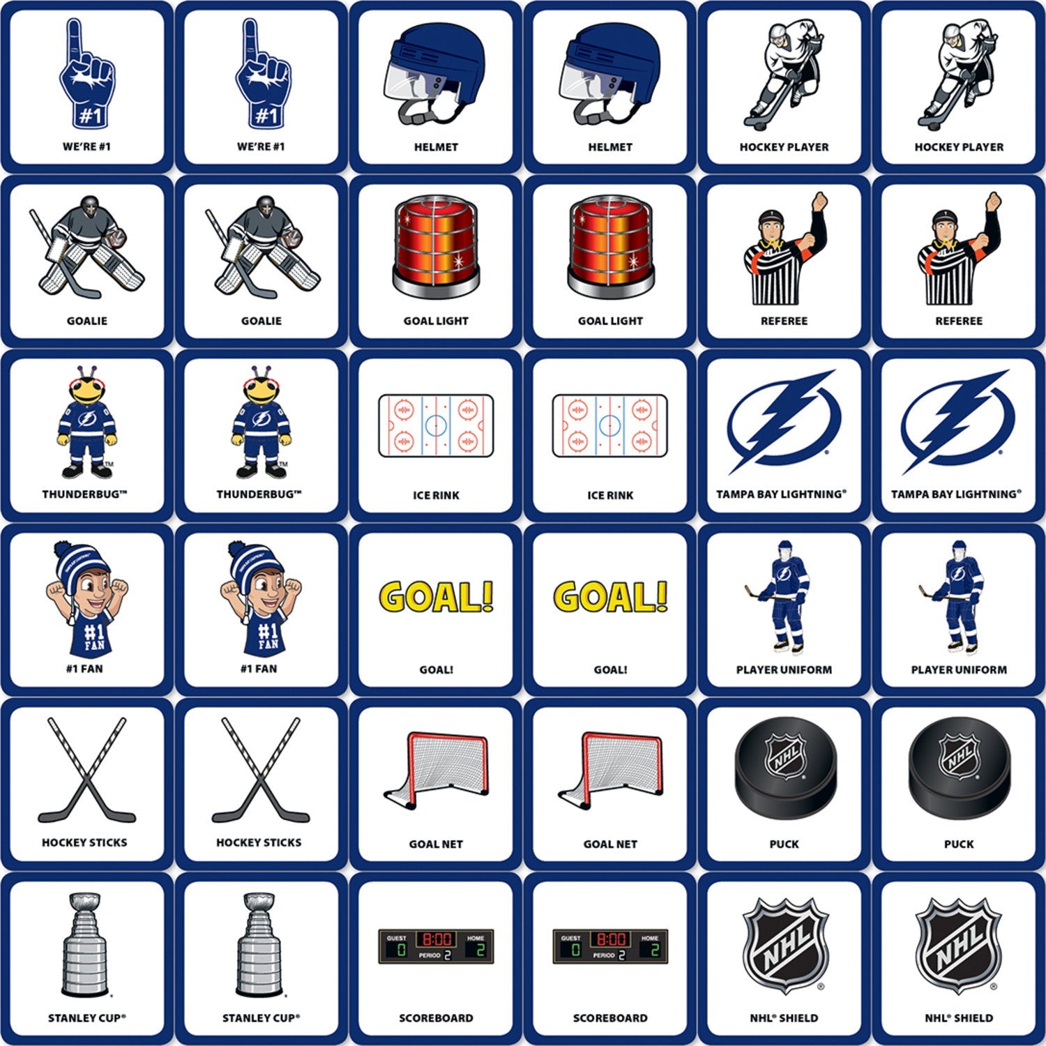 Tampa Bay Lightning Matching Game - 757 Sports Collectibles