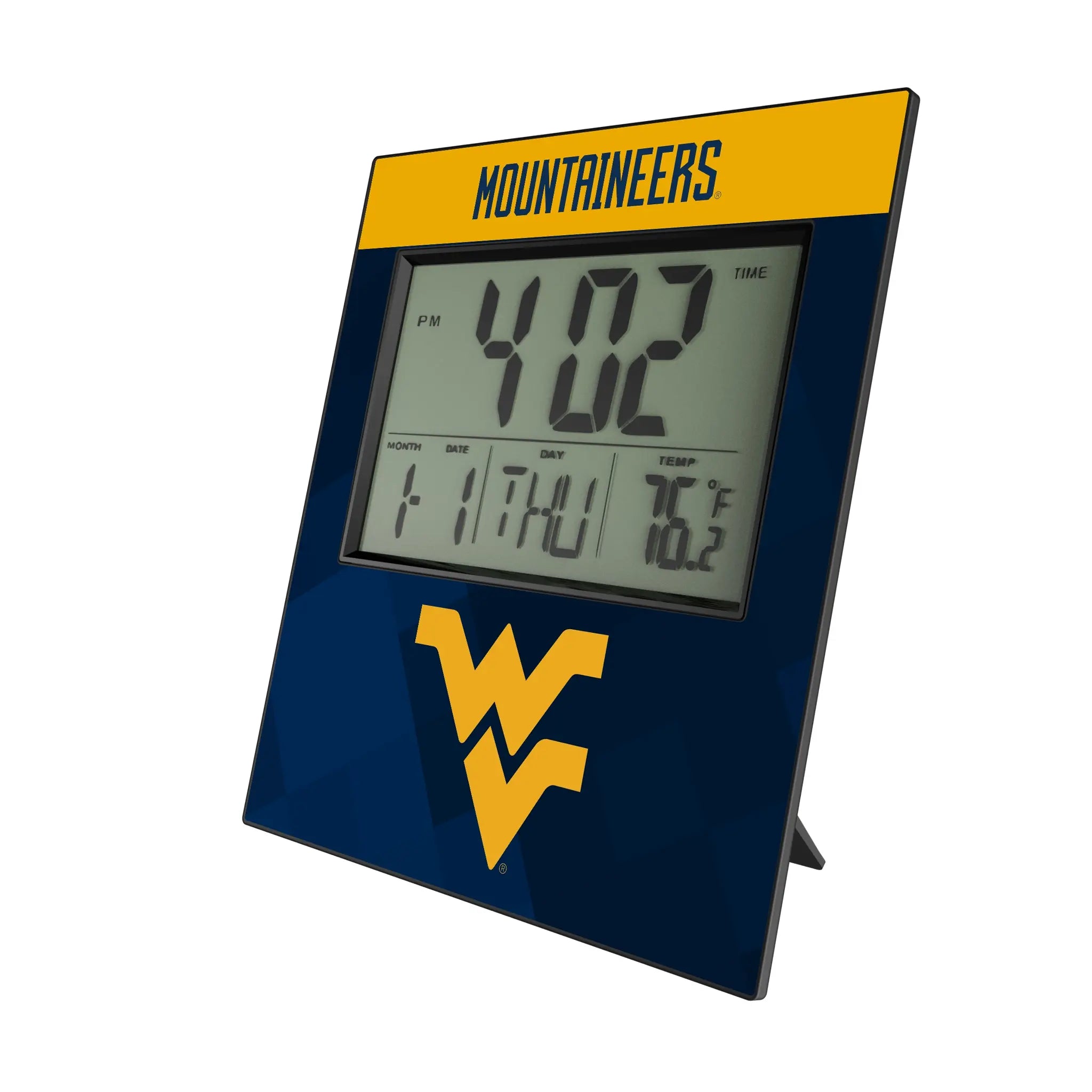 West Virginia University Mountaineers Color Block Wall Clock