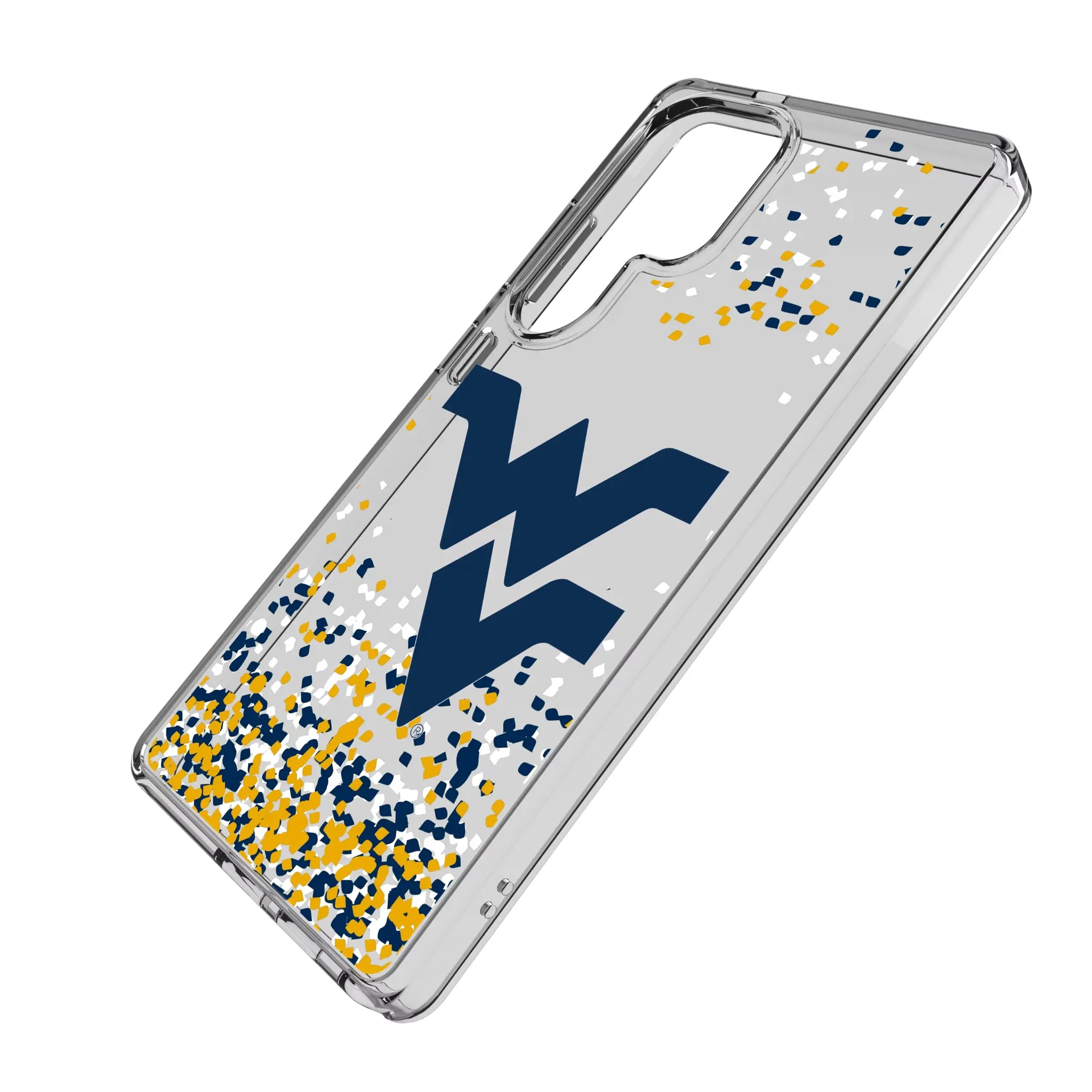 West Virginia University Mountaineers Confetti Clear Phone Case for Samsung Galaxy