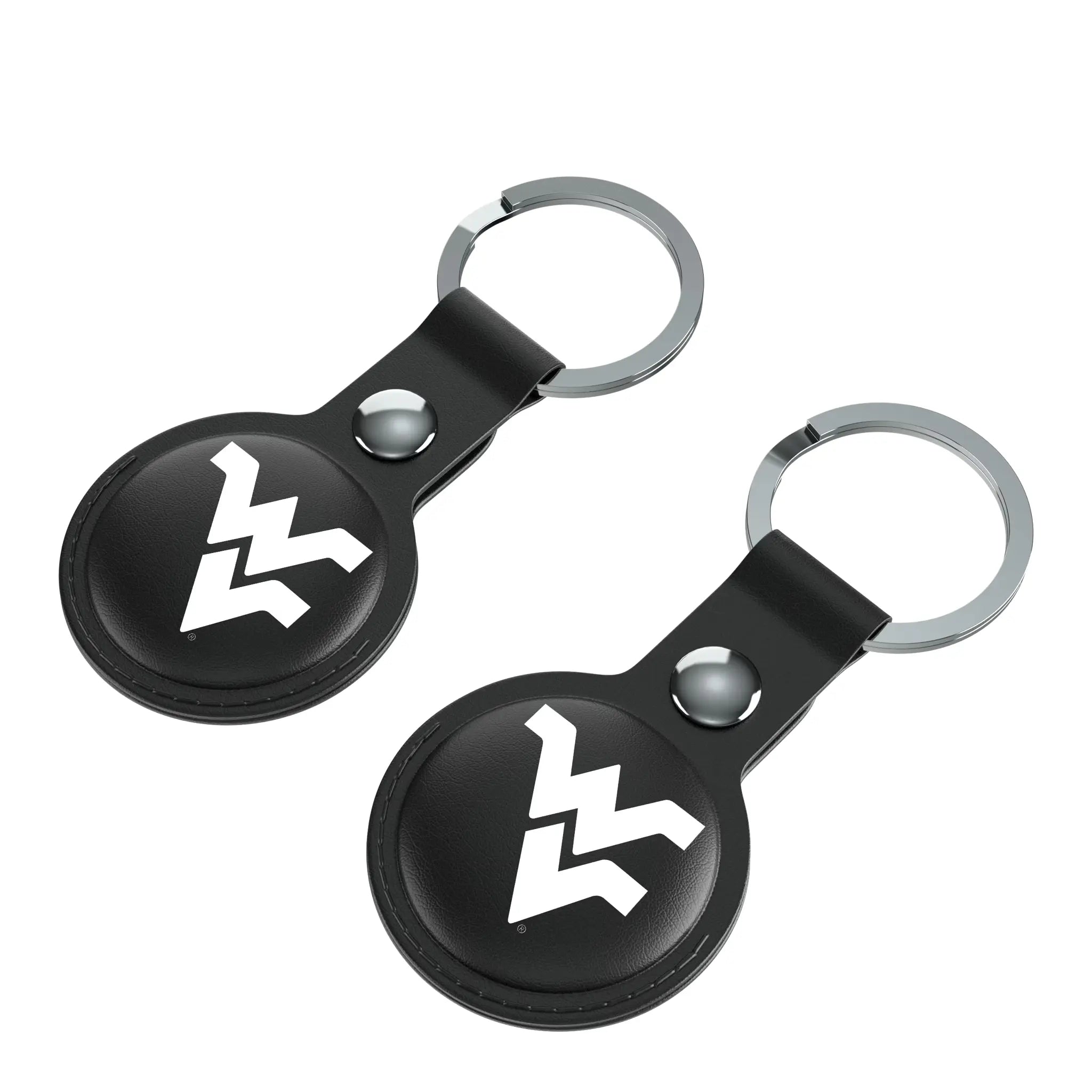 West Virginia University Mountaineers Insignia Black Airtag Holder 2-Pack
